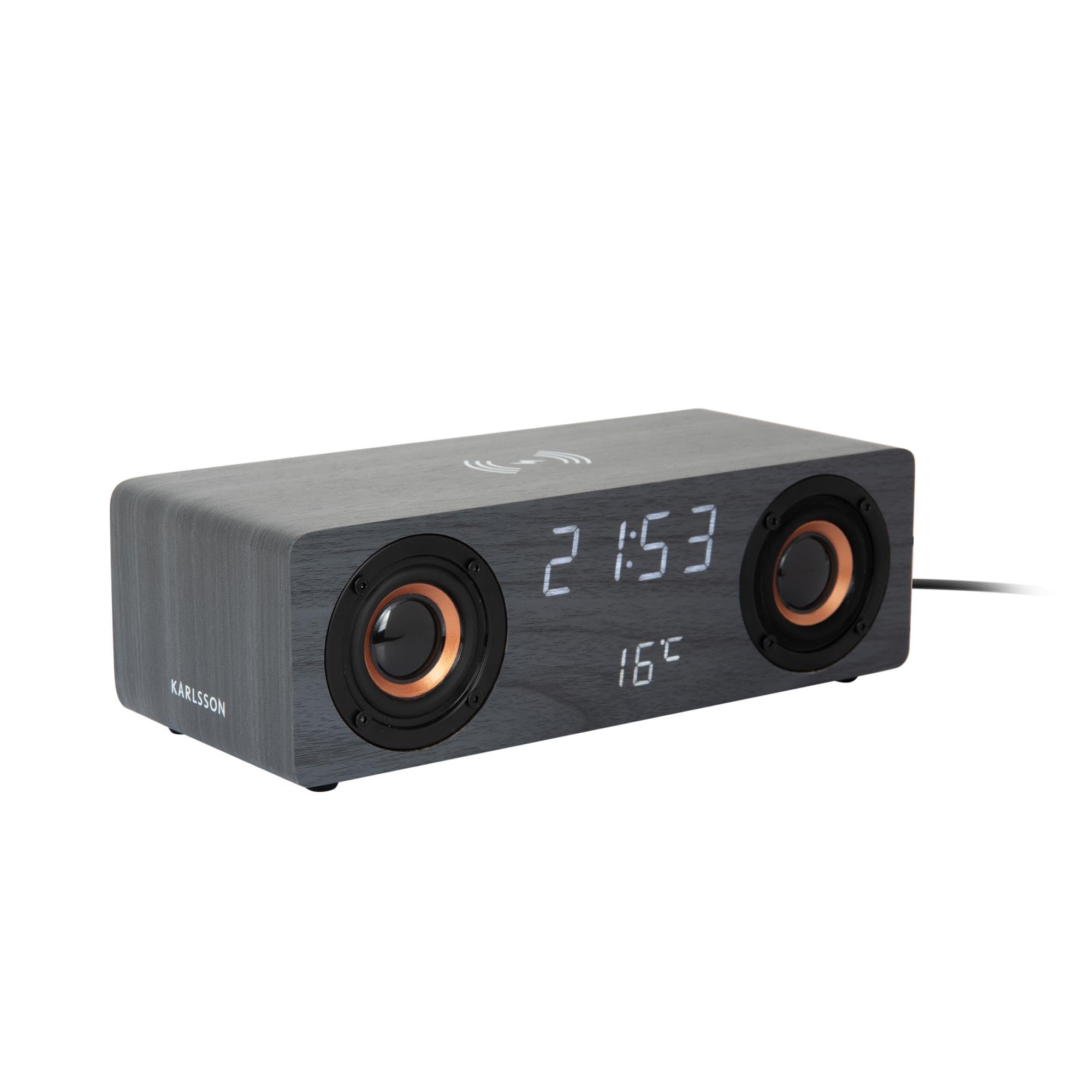 karlsson-classic-bt-wecker-mit-bluetooth-lautsprecher-nat-rlich-25-x-10-2-x-8-cm image 6