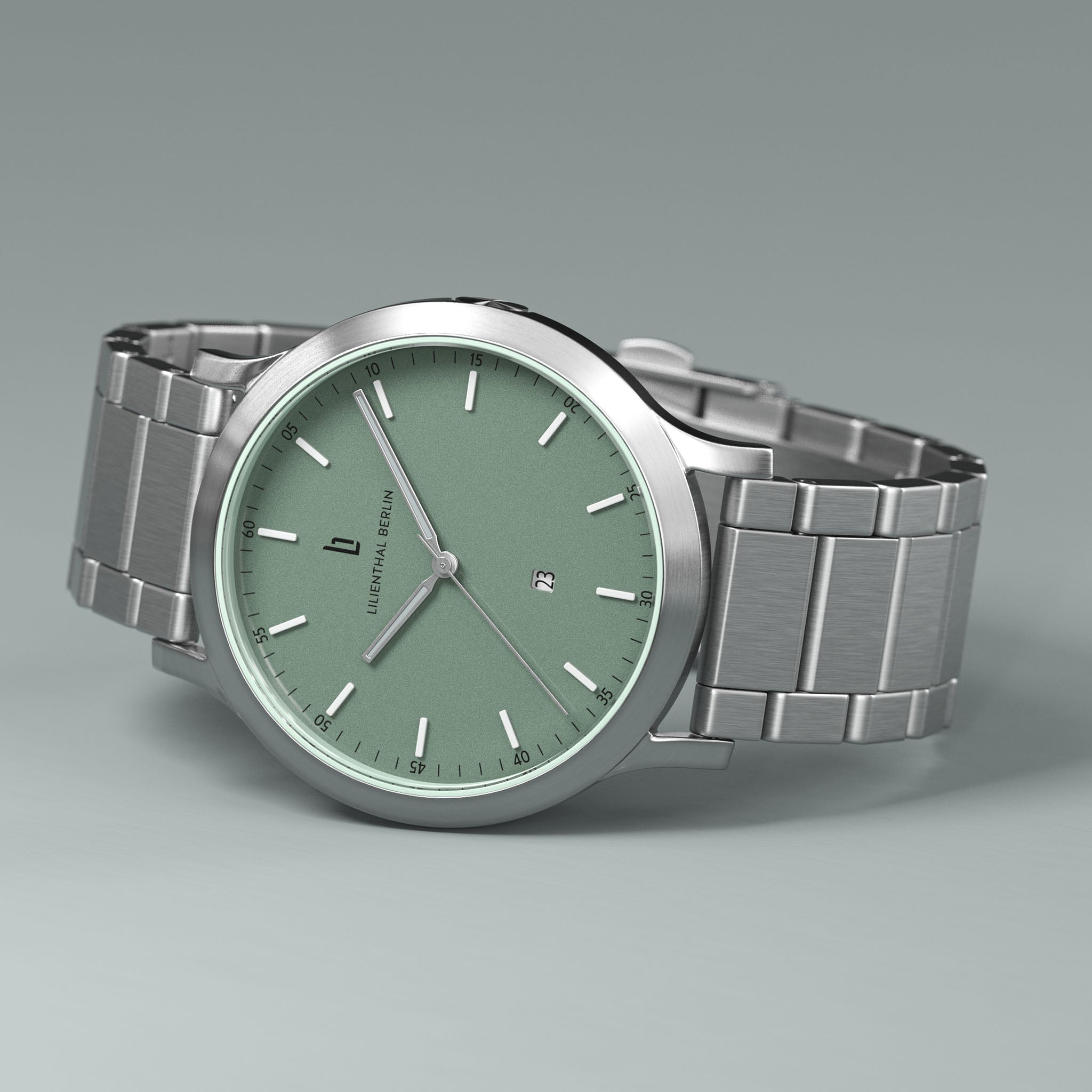 lilienthal-berlin-huxley-uhr-silver-sage-green-40-mm image 3