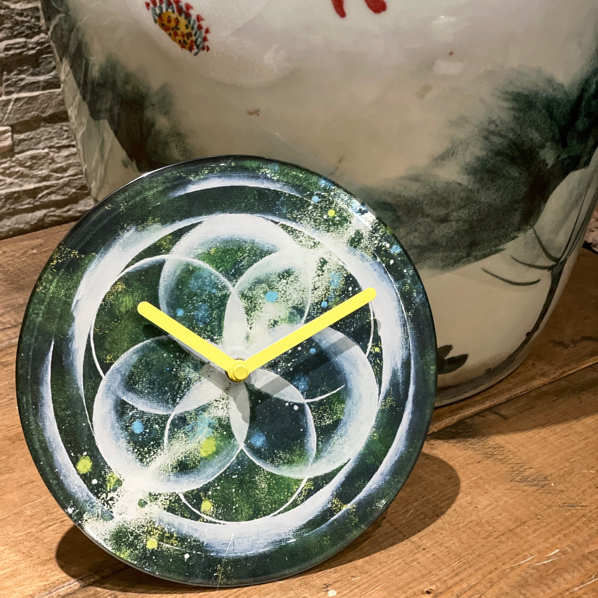 nextime-cosmo-table-tisch-wanduhr-20-cm-glas-gr-n-lautlos image 7