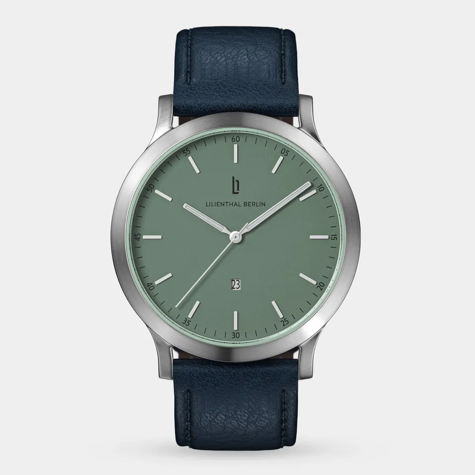 lilienthal-berlin-huxley-uhr-silver-sage-green-40-mm-2 image 1