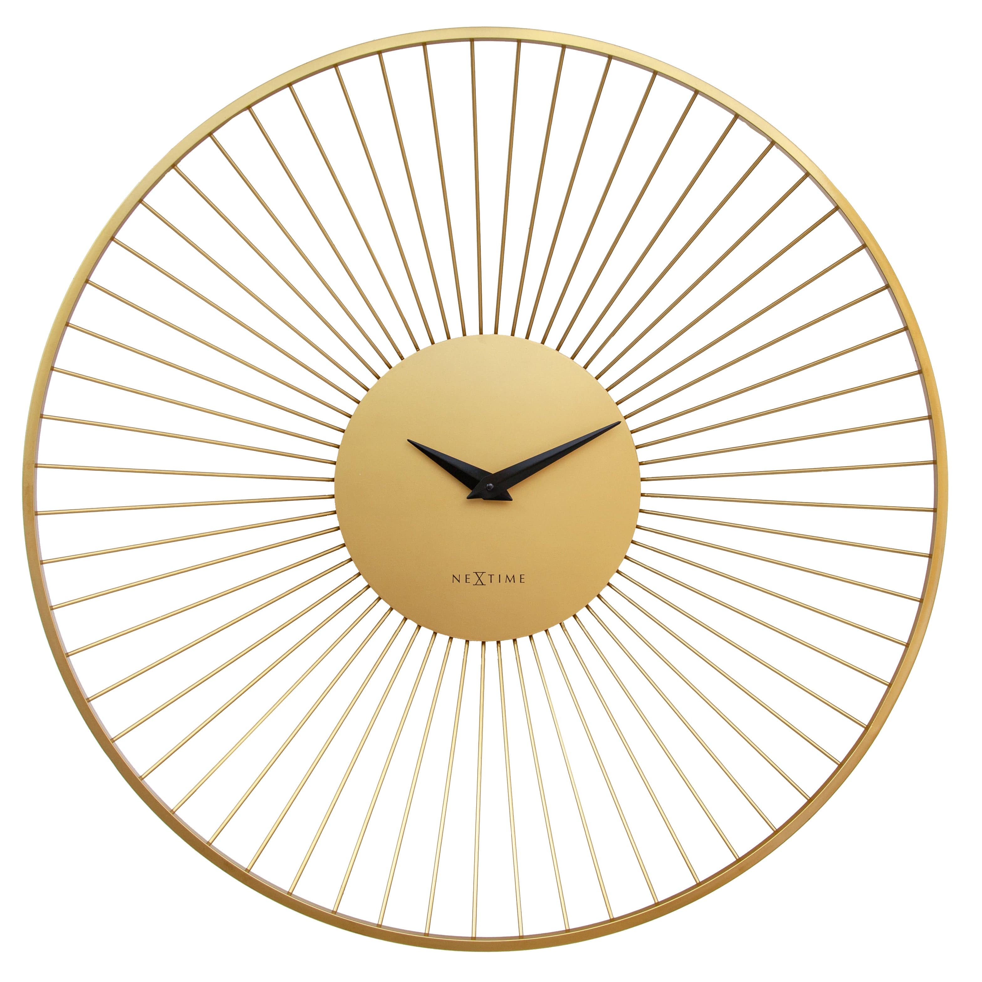 nextime-vasco-round-wanduhr-80cm-analog-metall-gold image 1