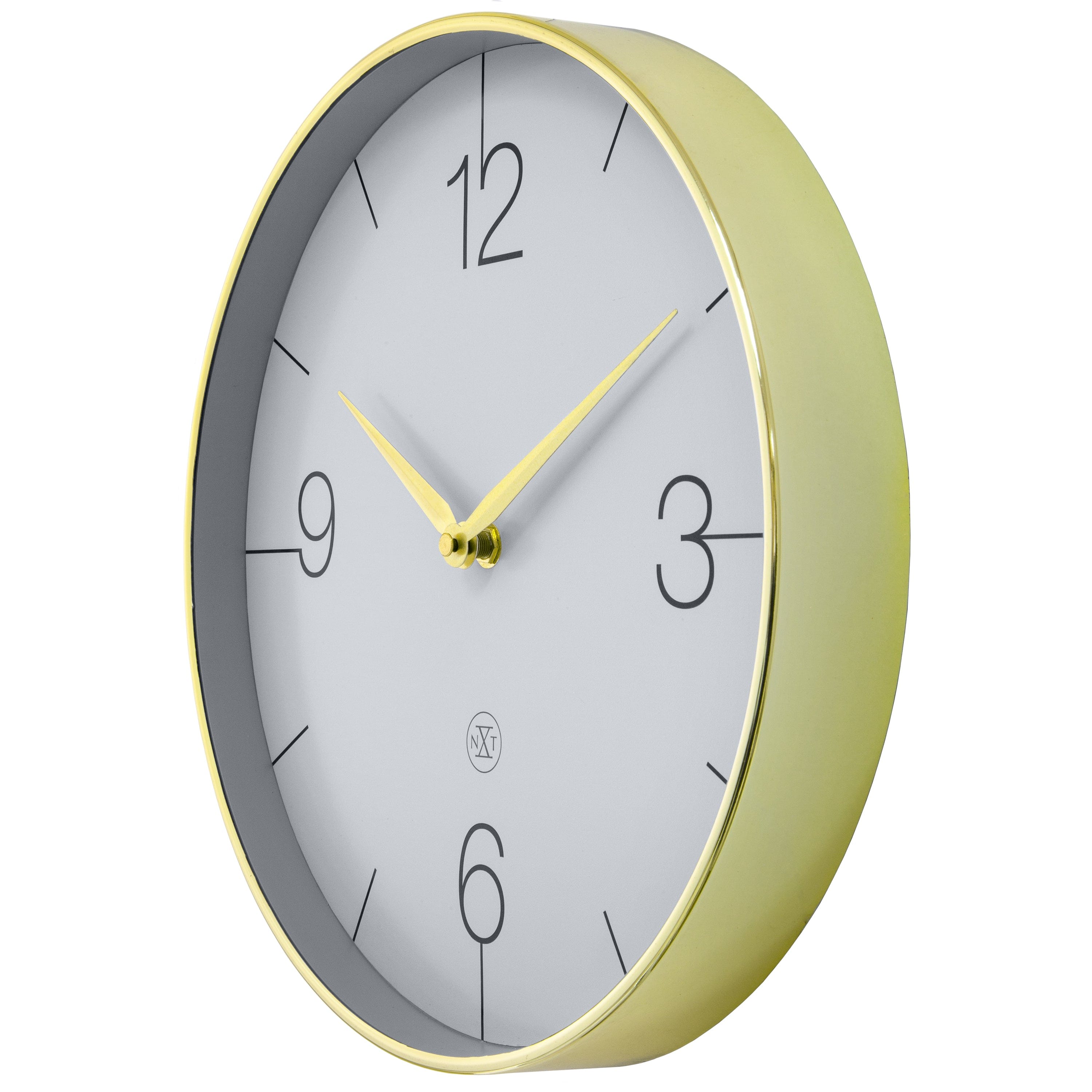 nextime-finesse-wanduhr-analog-30-5-cm-kunststoff-gold-chrom-grau image 3