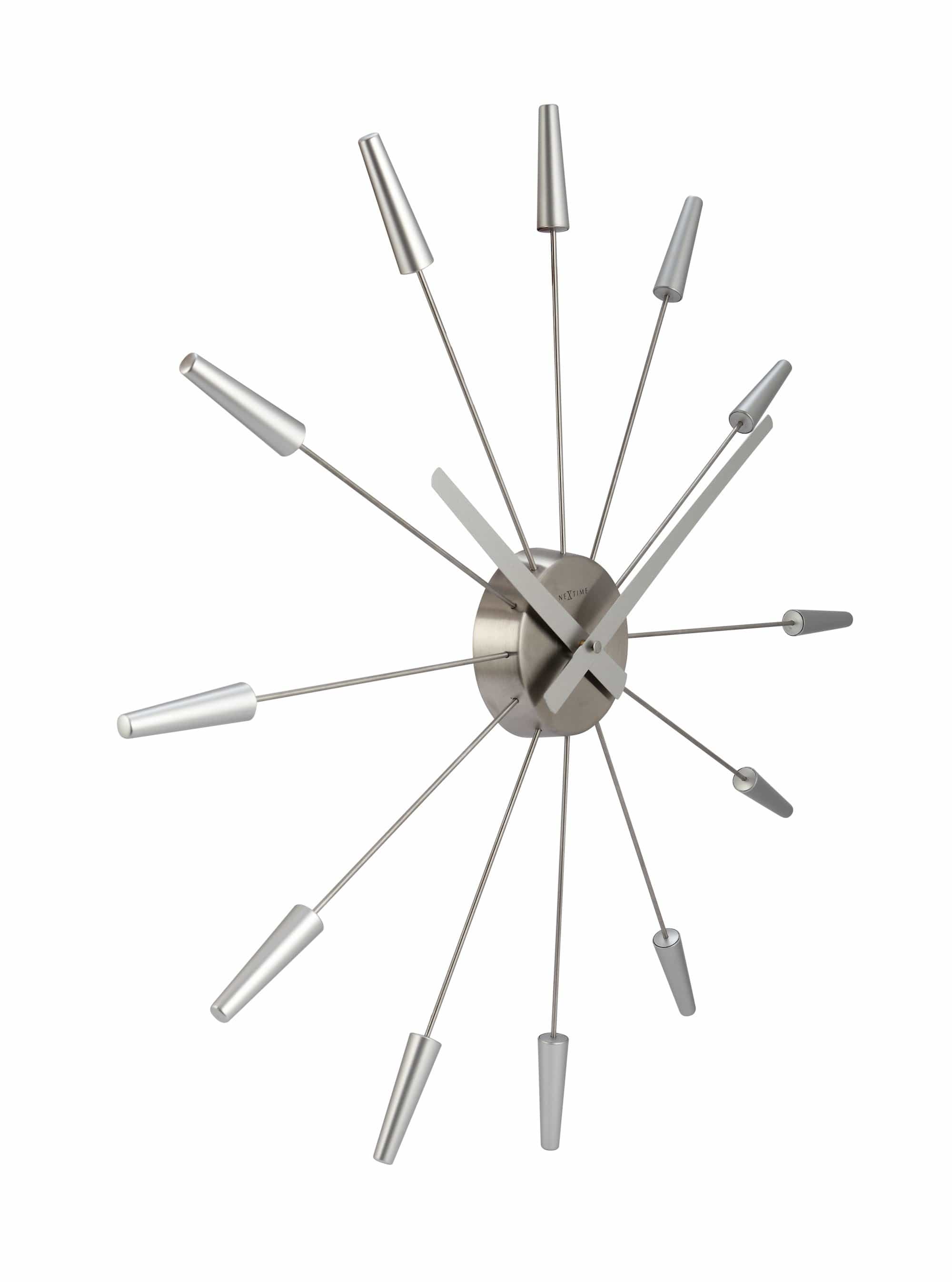 nextime-plug-inn-wanduhr-58cm-silent-vintage-edelstahl image 6