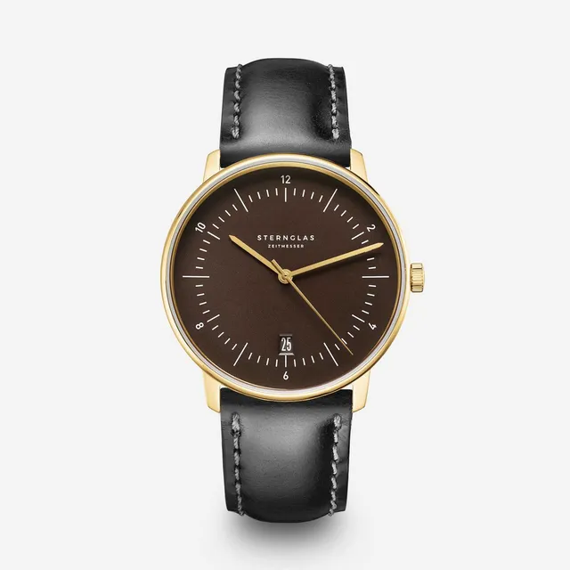 sternglas-naos-edition-heritage-quarzuhr-38-mm-gold-espresso image 1