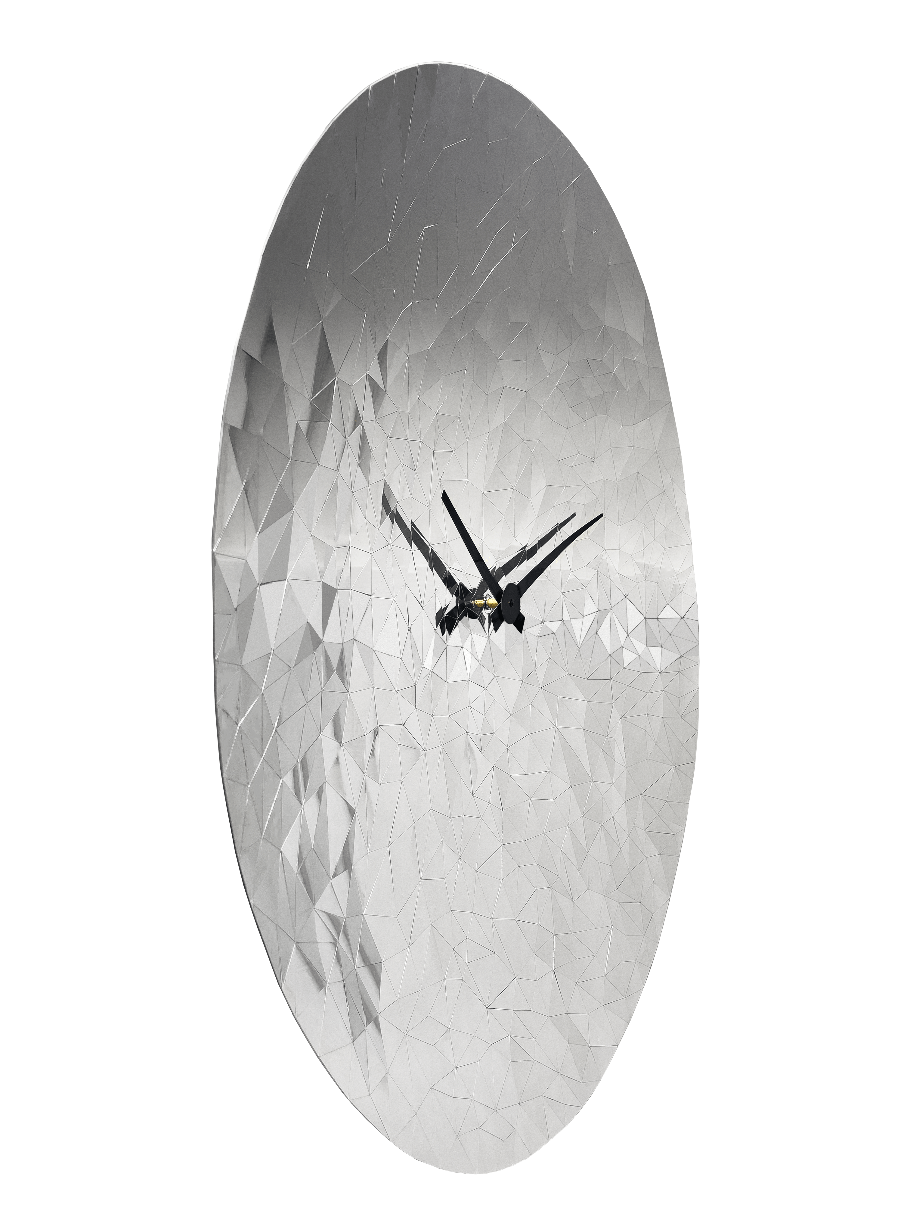 nextime-fragments-wanduhr-analog-80-cm-edelstahl-lautlos image 2