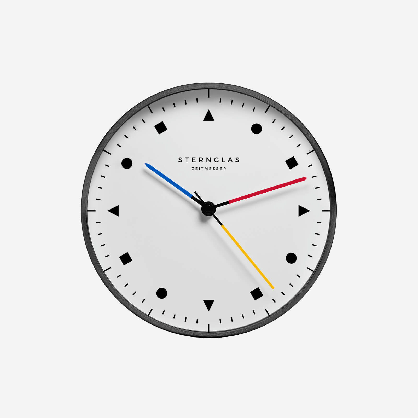sternglas-zirkel-edition-bauhaus-wanduhr-25-cm-aluminium image 1