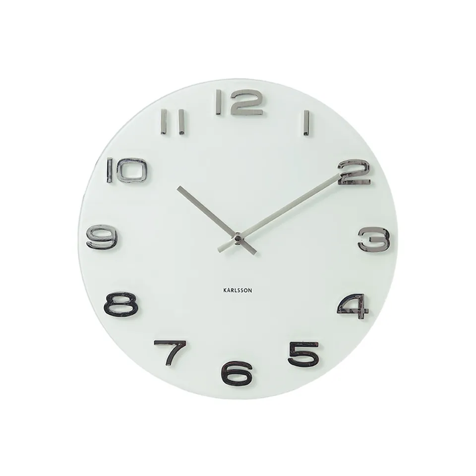 karlsson-vintage-wanduhr-wei-35-cm image 1