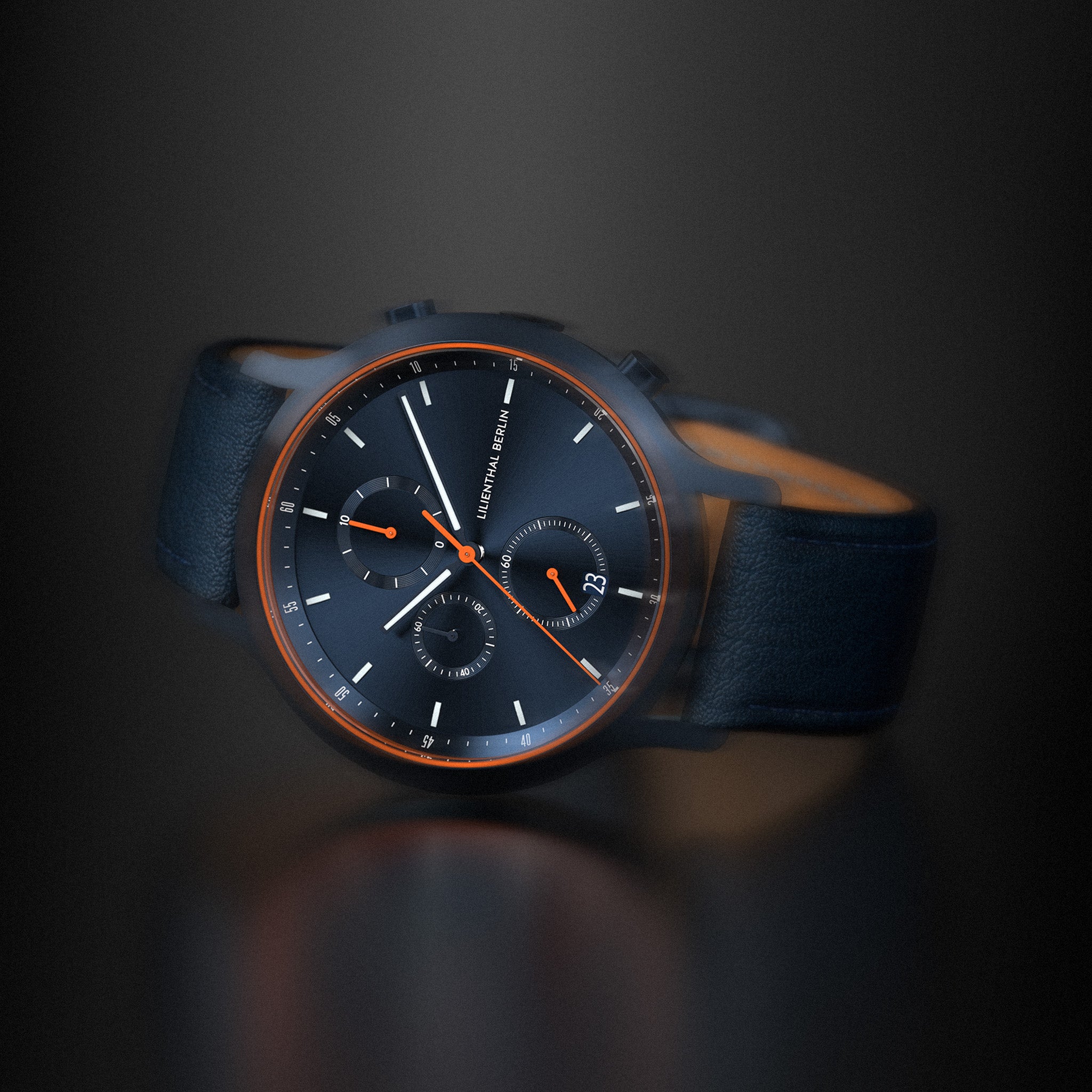 lilienthal-berlin-chronograph-blue-orange image 3
