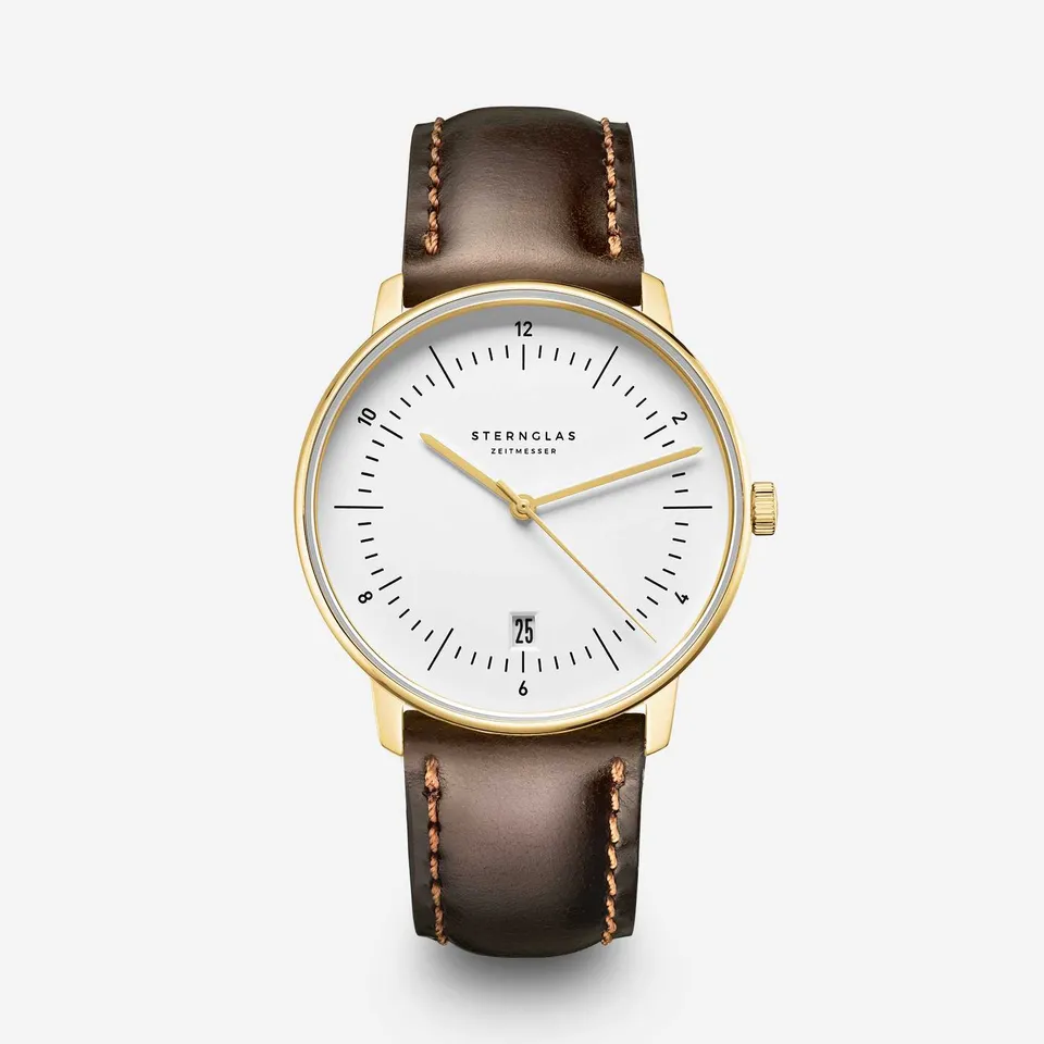 sternglas-naos-edition-heritage-quarz-uhr-38-mm-wei-gold-leder image 1