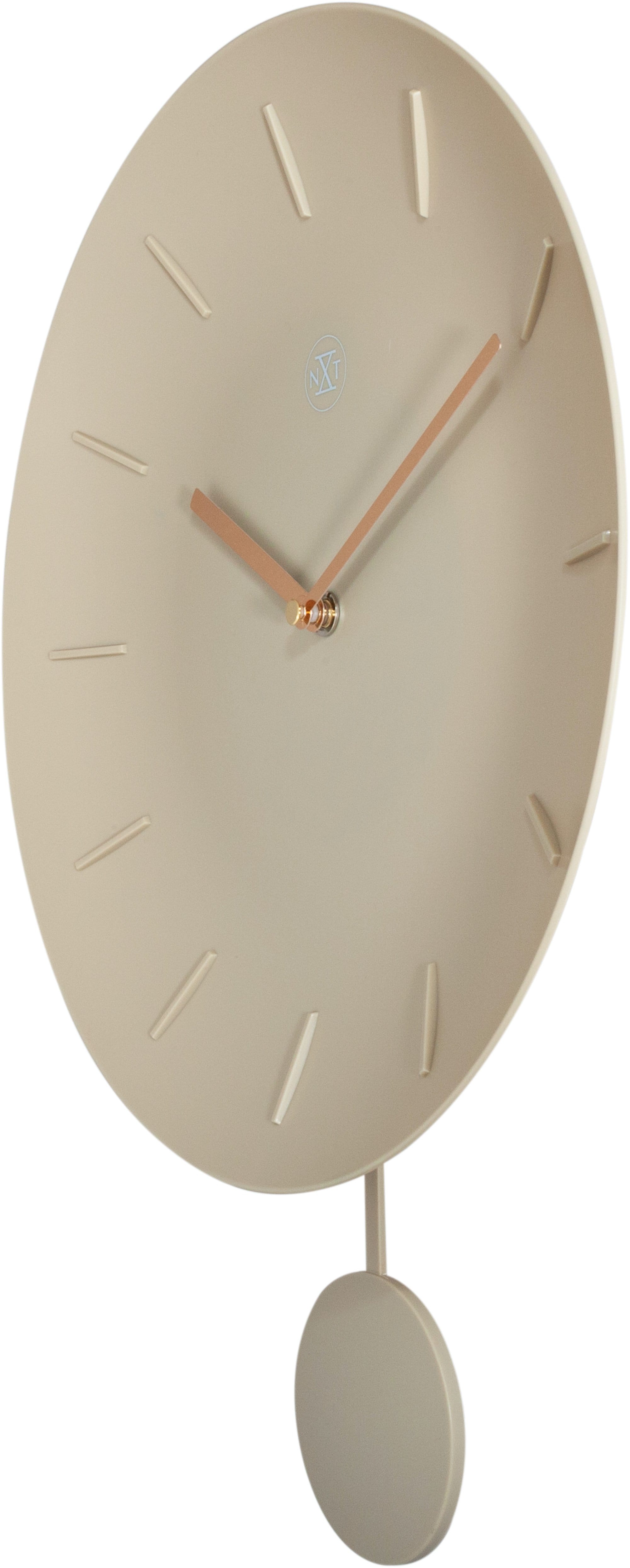 nextime-bowl-wanduhr-kunststoff-30-cm-pendel-gold-zeiger image 4