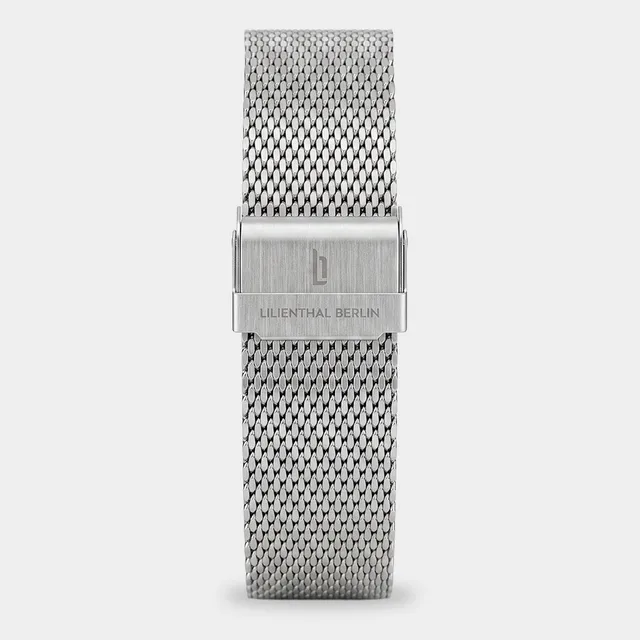 lilienthal-berlin-mesh-armband-silver-brushed-wechselband image 1