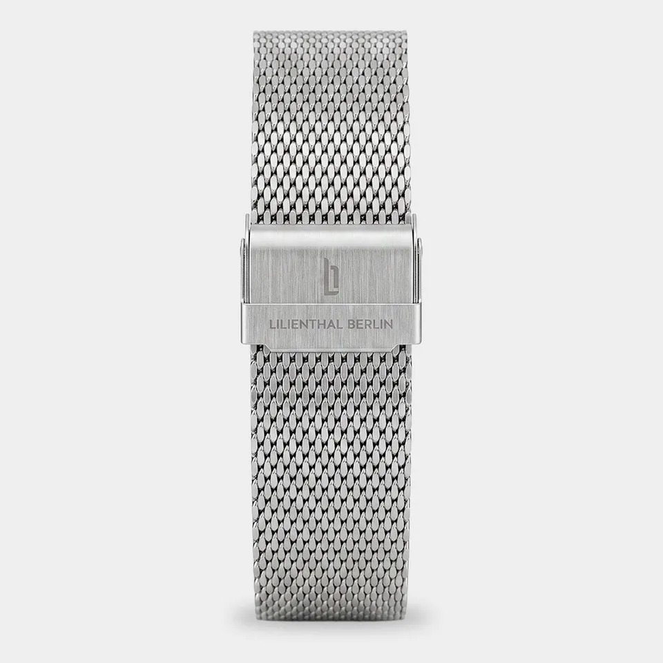 lilienthal-berlin-mesh-armband-silver-brushed-wechselband image 1