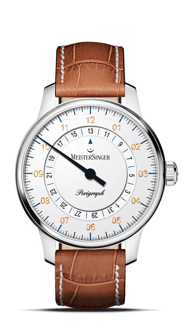 meistersinger-perigraph-38mm-armbanduhr-wei image 1