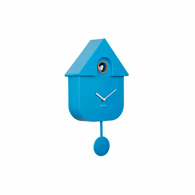 karlsson-modern-cuckoo-kuckucksuhr-blau-21-5-x-8-5-x-41-cm-thermoplast image 1