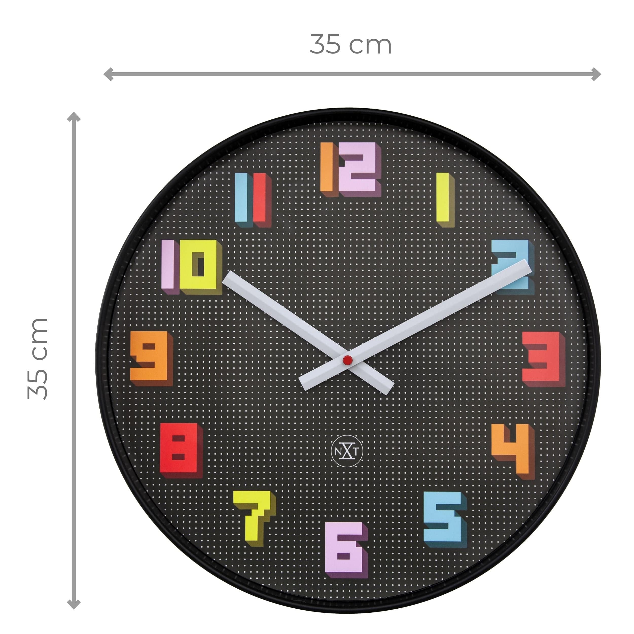 nextime-game-wanduhr-35cm-lautlos-schwarz-multicolor-abs-retro-gaming image 7