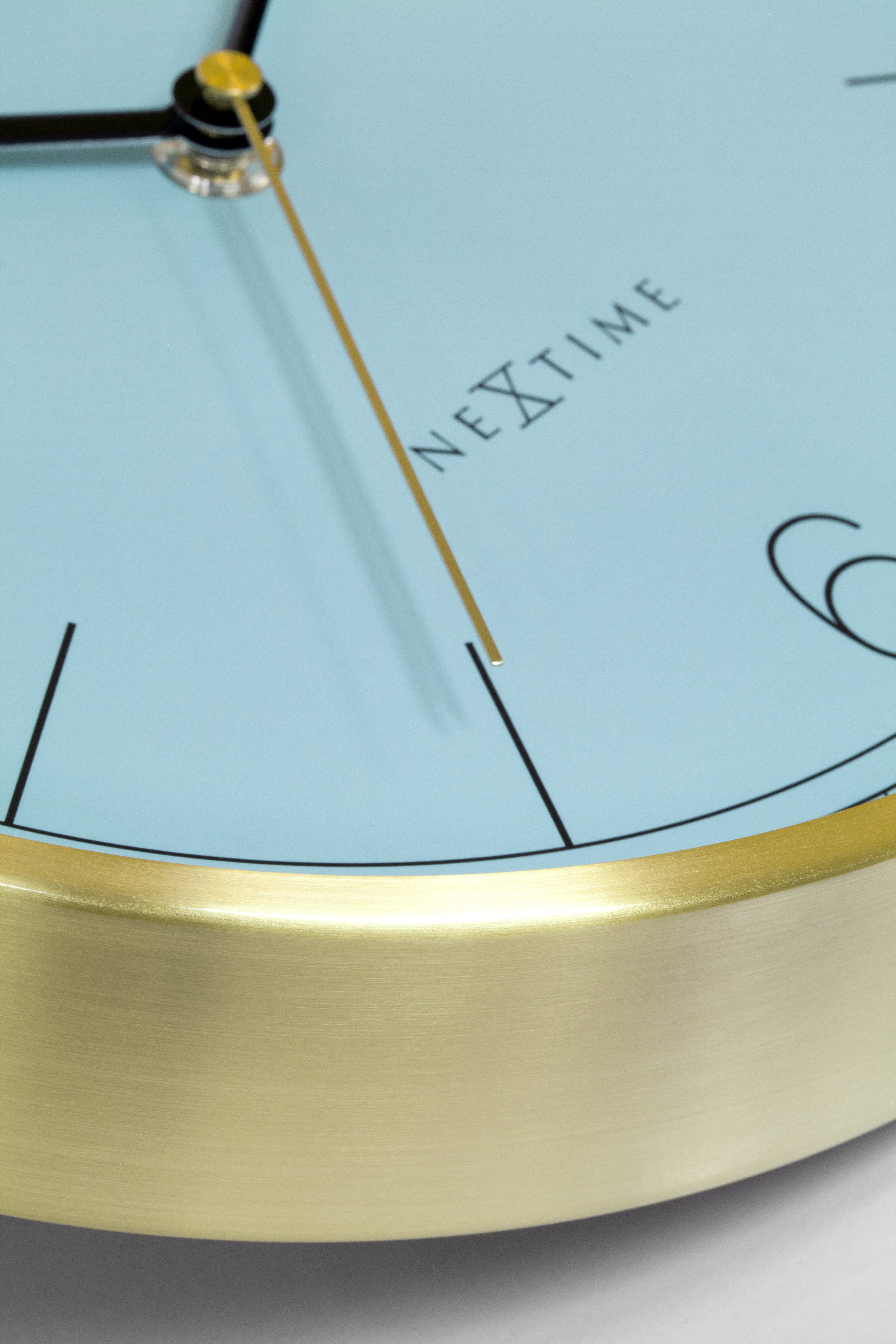 nextime-bolero-wanduhr-25-cm-leise-metall-gr-n-t-rkis-gold image 4