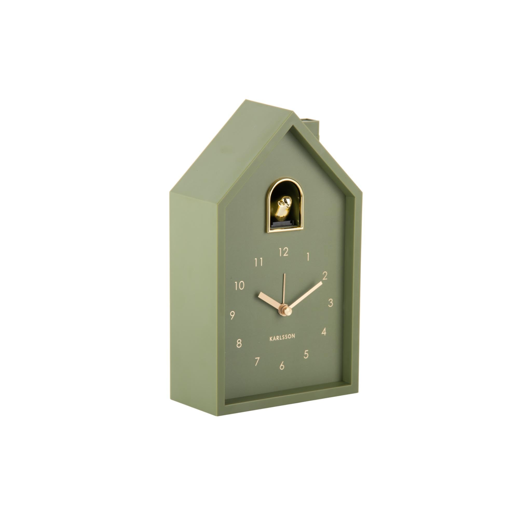 karlsson-modern-cuckoo-oro-wecker-gr-n-15-x-11-5-x-20-cm image 1