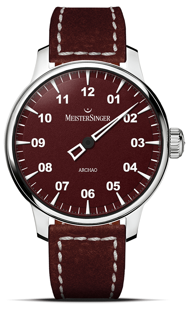 meistersinger-archao-armbanduhr-rot image 1