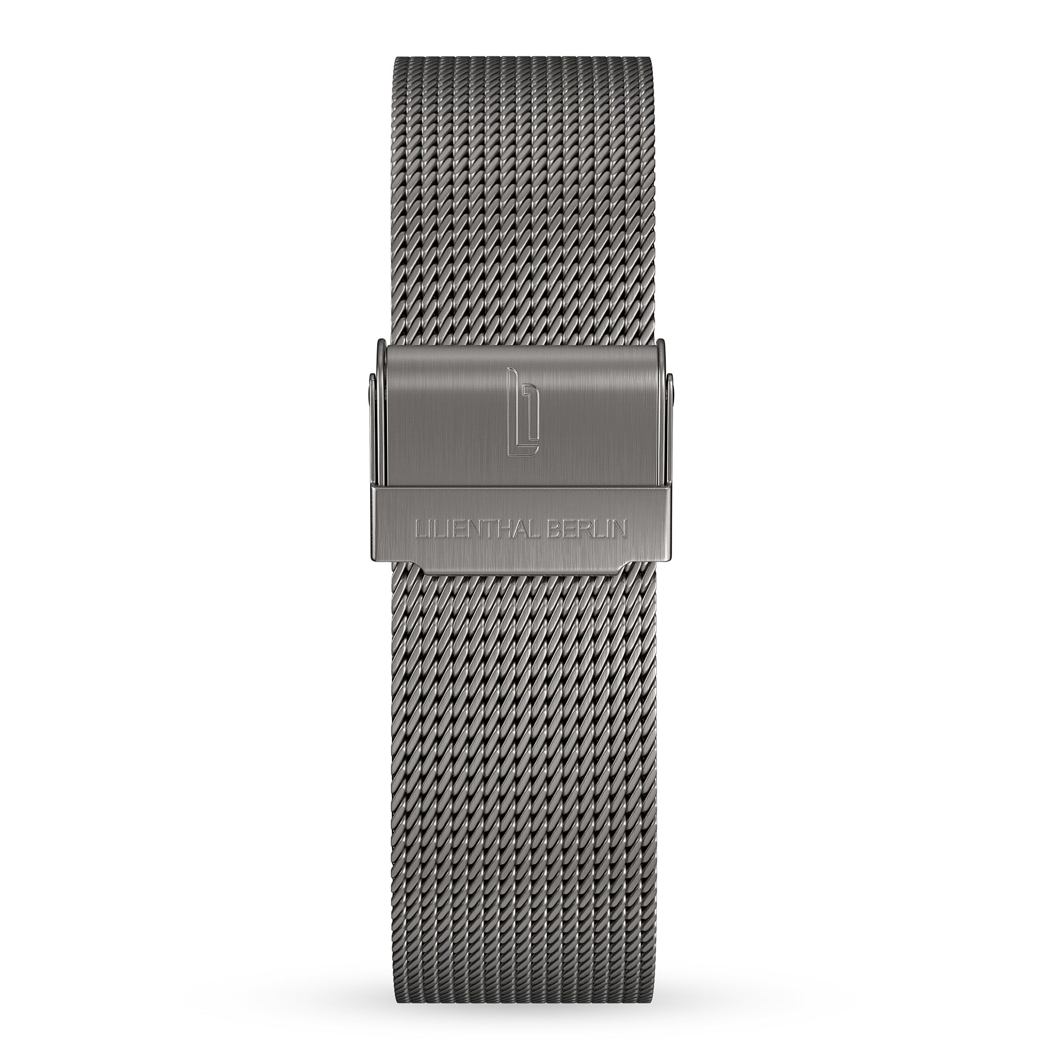 lilienthal-berlin-mesh-strap-anthracite-brushed-wechselarmband image 1