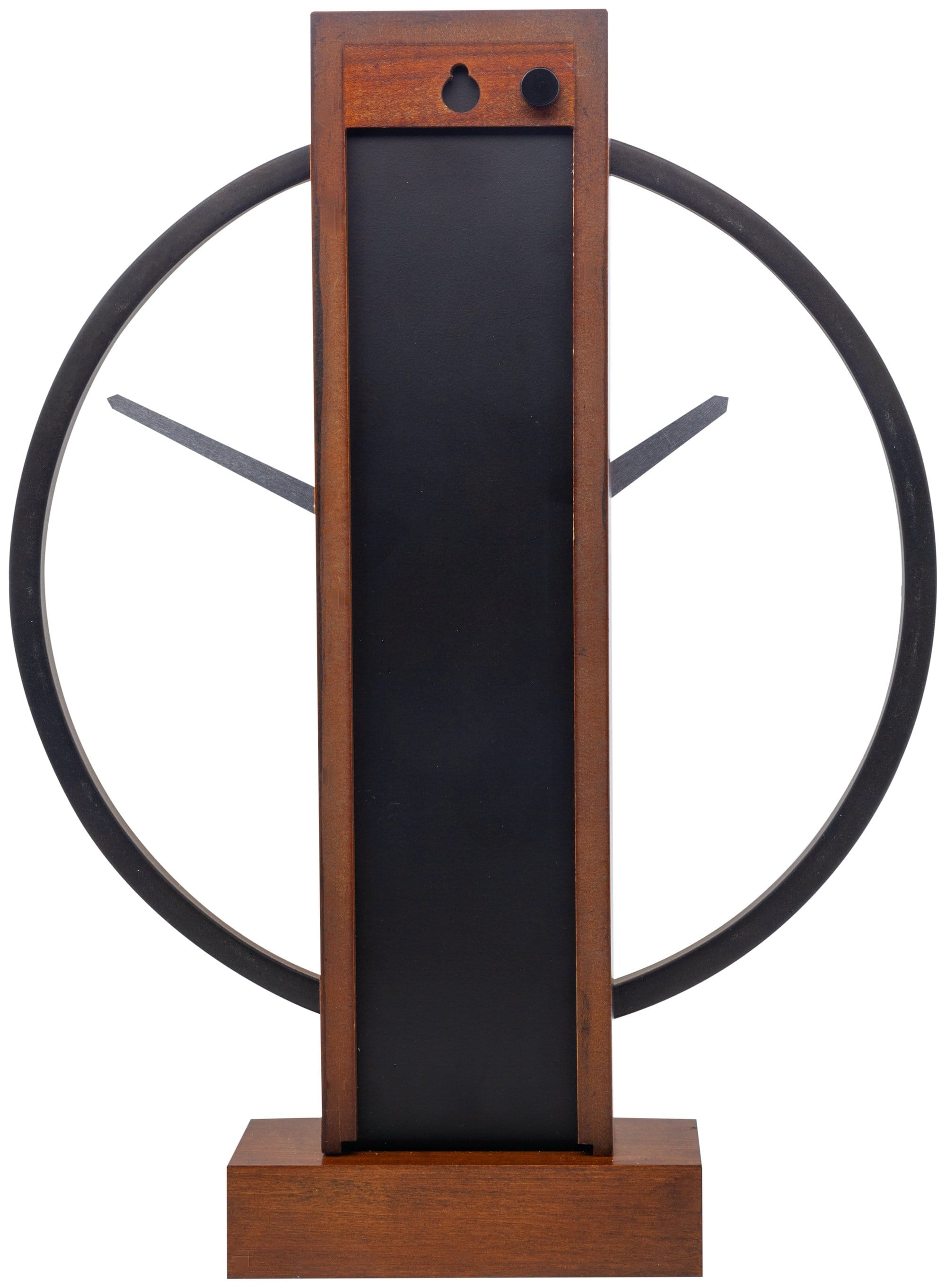 nextime-carl-small-tisch-wanduhr-34x27cm-holz-braun-stahl-gold-lautlos image 7