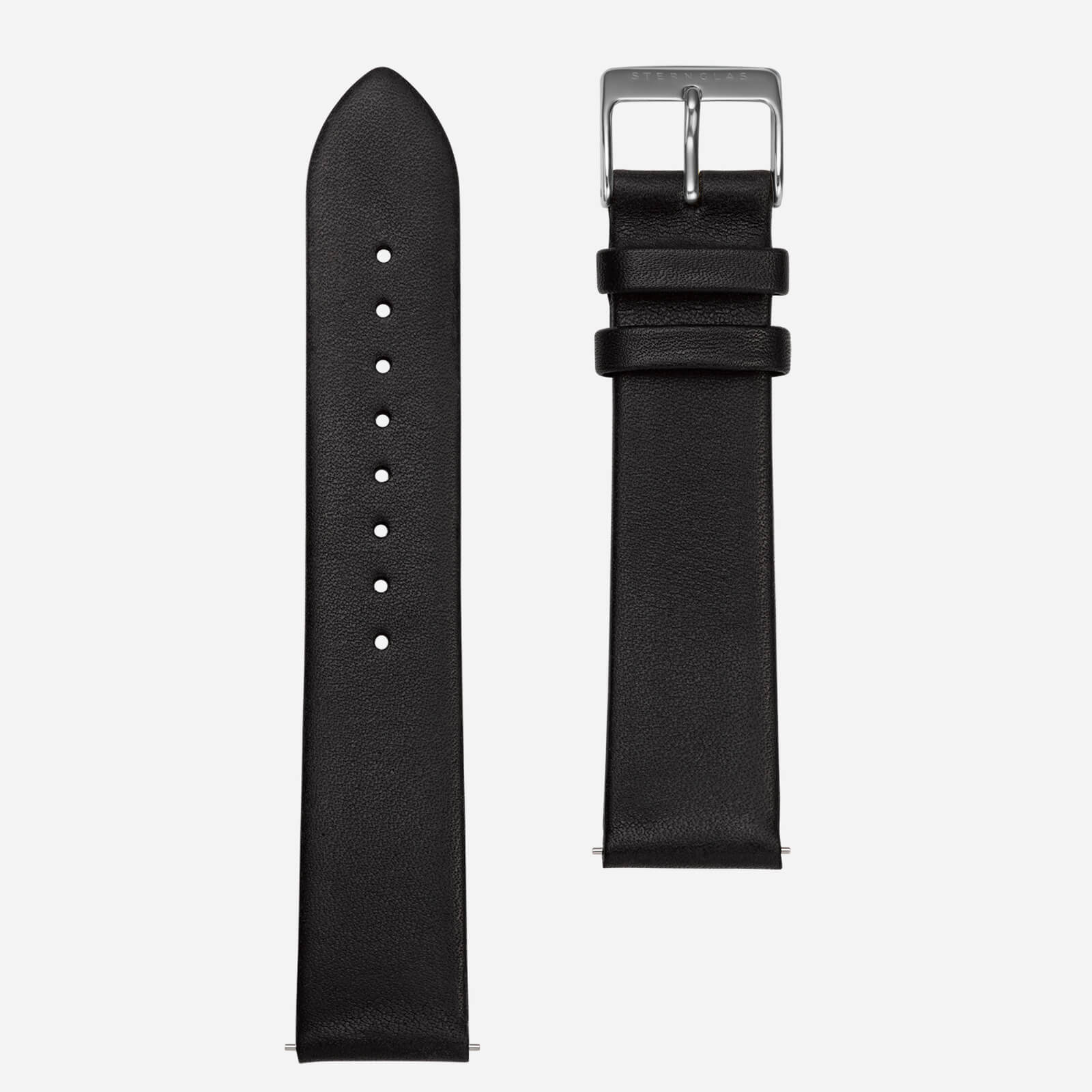 sternglas-premium-20-lederarmband-schwarz-silber-xl-20-mm image 1