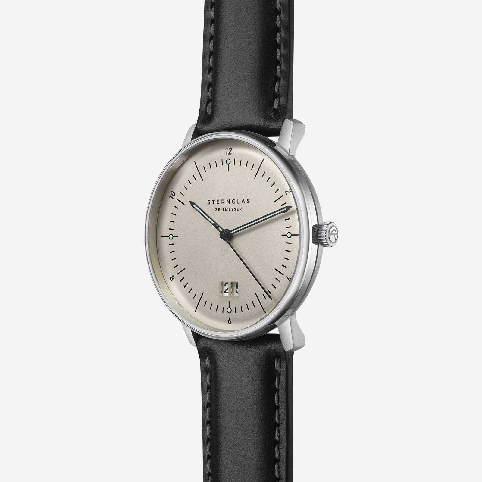 sternglas-naos-gro-datum-herrenuhr-38-mm-alabaster-leder-silber image 3