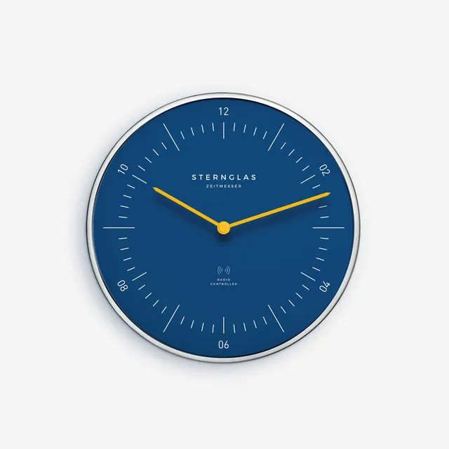 sternglas-naos-funk-wanduhr-k-stenblau-aluminium image 1