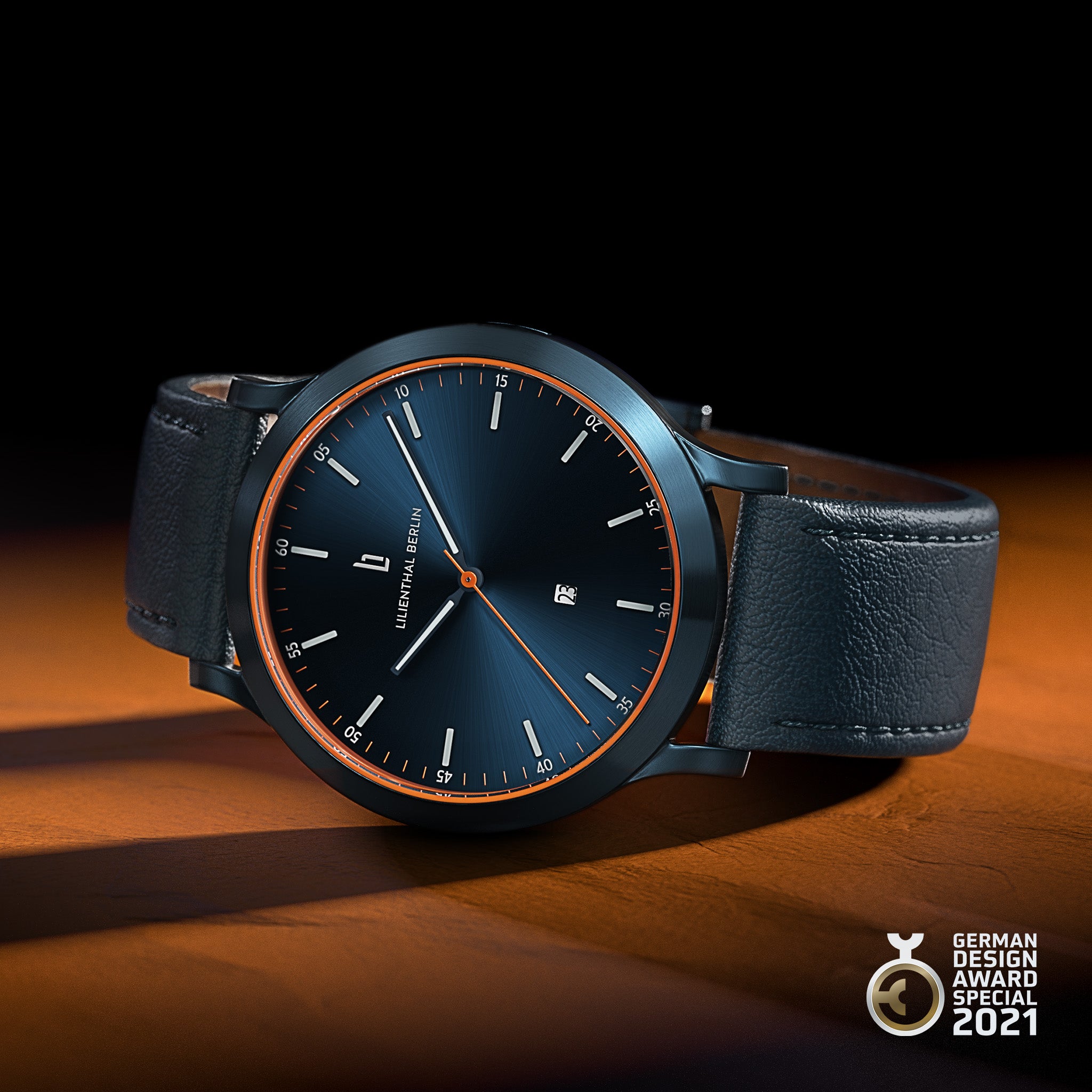 lilienthal-berlin-huxley-armbanduhr-blue-orange-40-mm image 3
