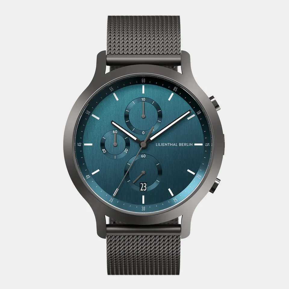 lilienthal-berlin-chronograph-myth-petrol-matt image 1