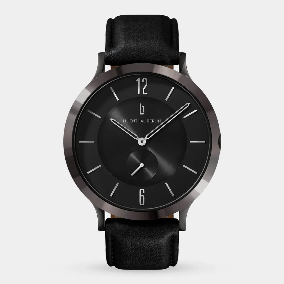 lilienthal-berlin-the-classic-armbanduhr-dark-silver-black image 1