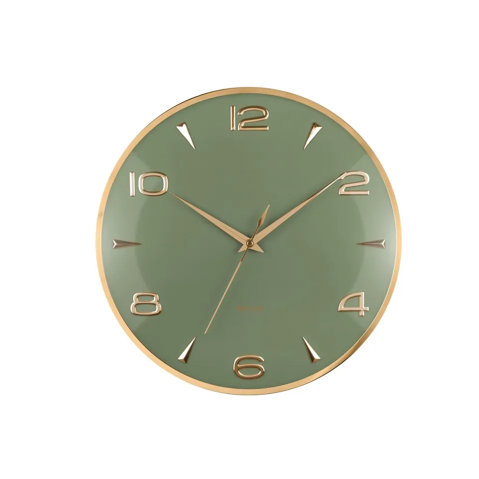 karlsson-sienna-glow-wanduhr-jungle-green-40-6-cm image 1