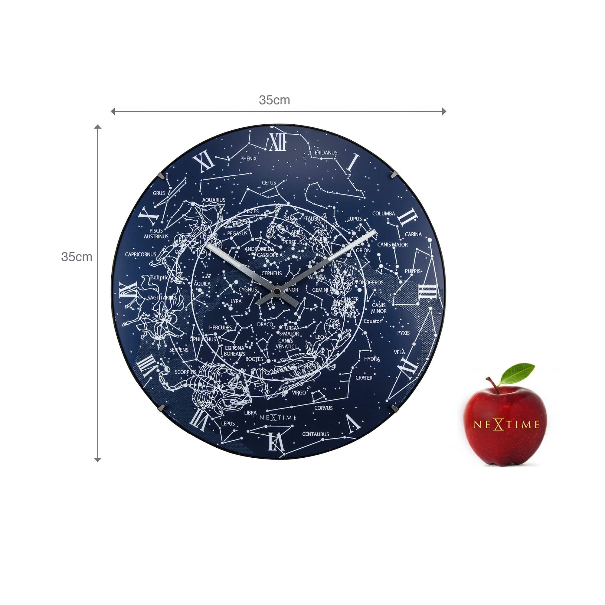 nextime-milky-way-dome-wanduhr-35-6-cm-glow-in-the-dark-mit-glas-dome image 8