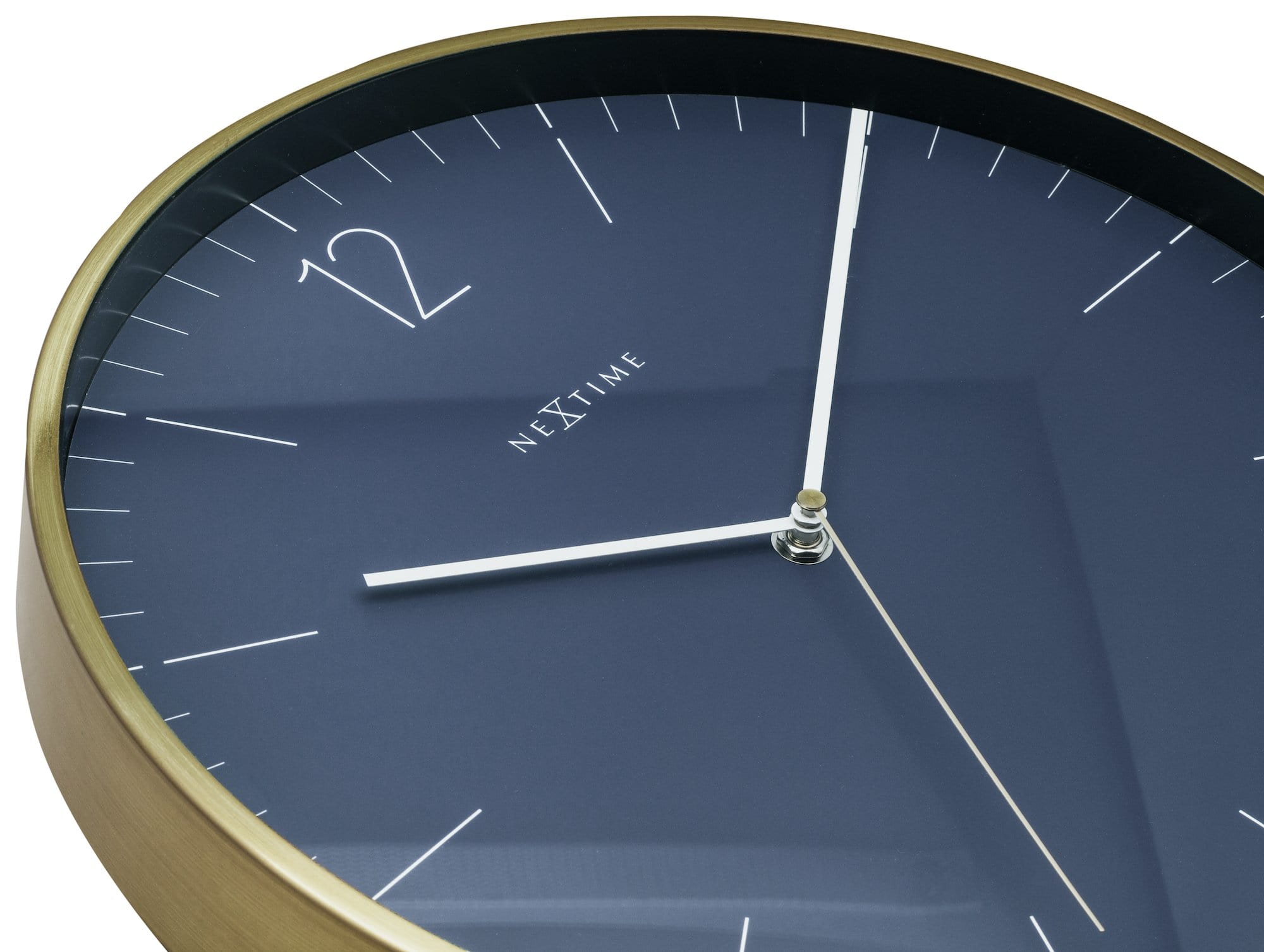 nextime-essential-gold-wanduhr-analog-34-cm-glas-metall-vintage-lautlos image 3