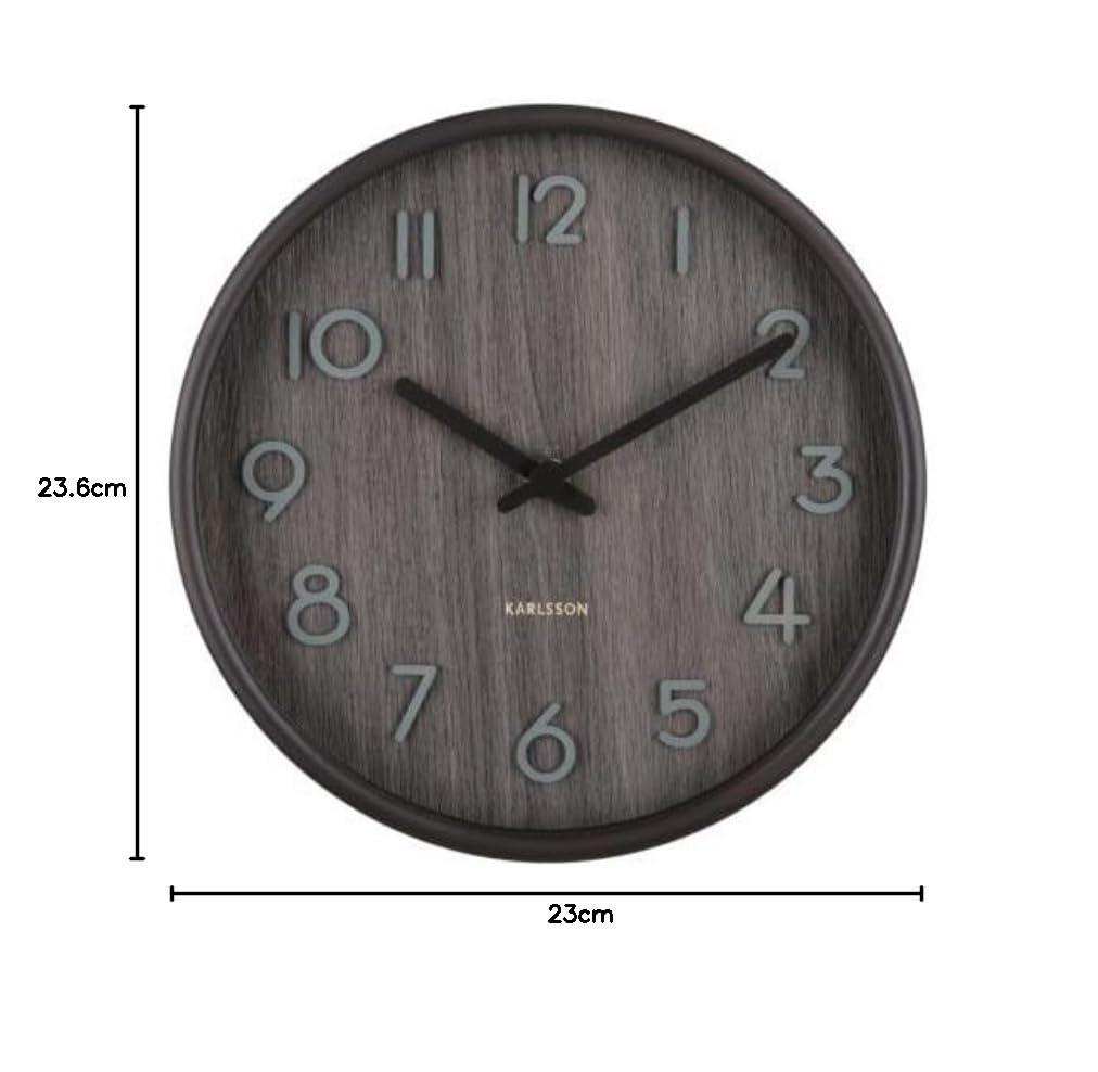 karlsson-pure-small-wanduhr-walnussholz-22-cm image 5