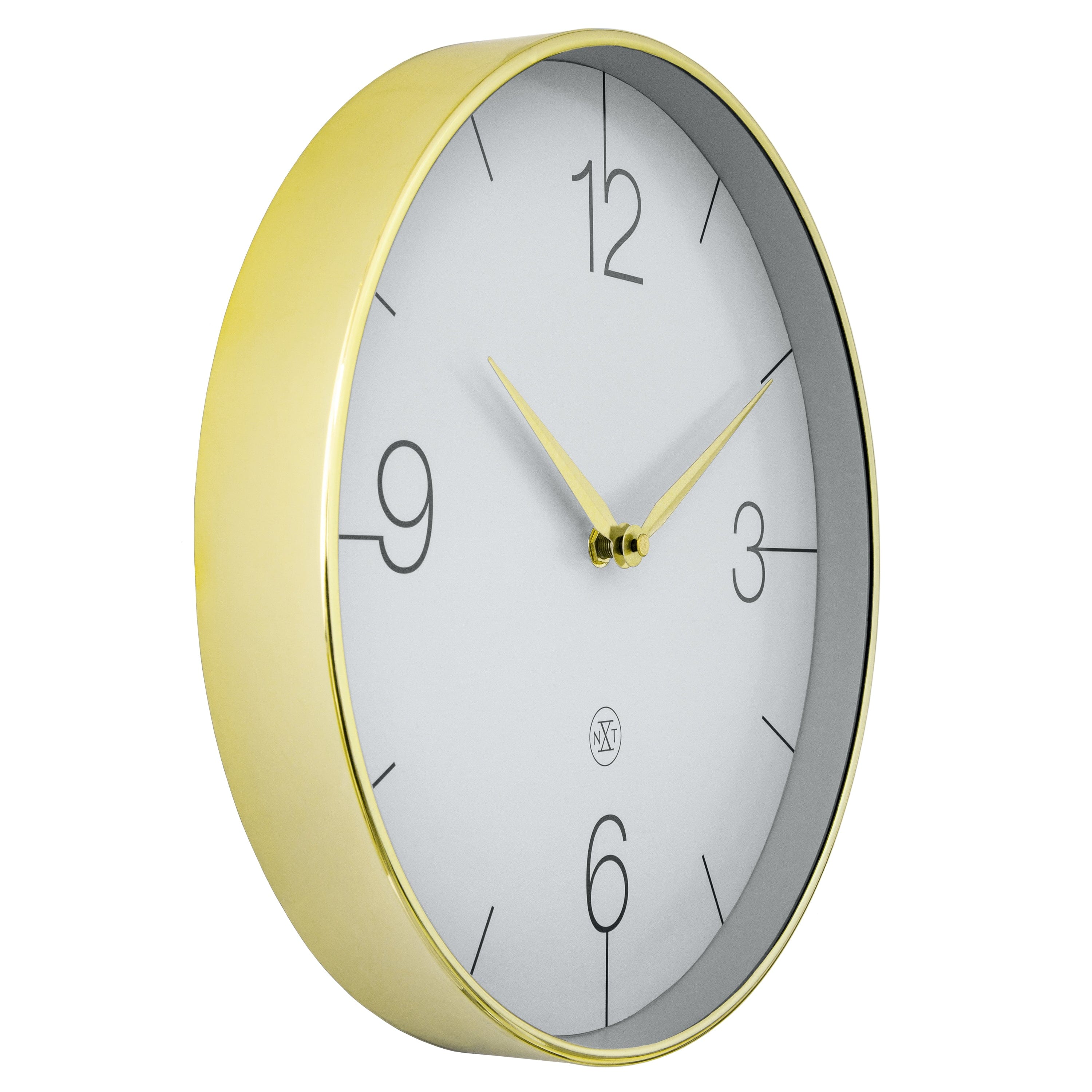 nextime-finesse-wanduhr-analog-30-5-cm-kunststoff-gold-chrom-grau image 2