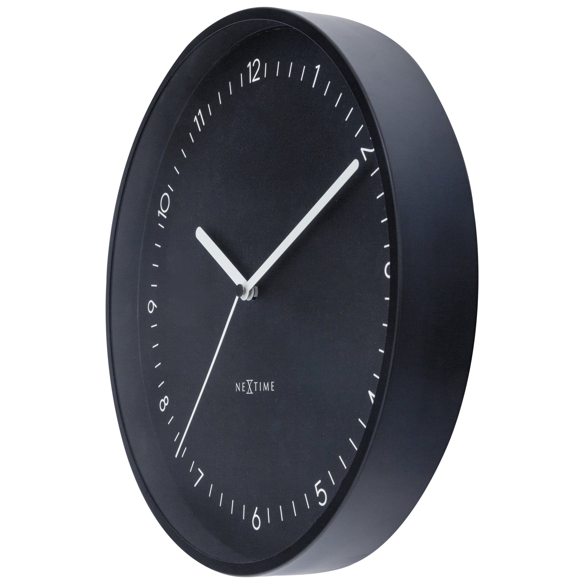 nextime-berlin-wanduhr-30cm-lautlos-aluminium-schwarz-gelb-design-jette-scheib image 5