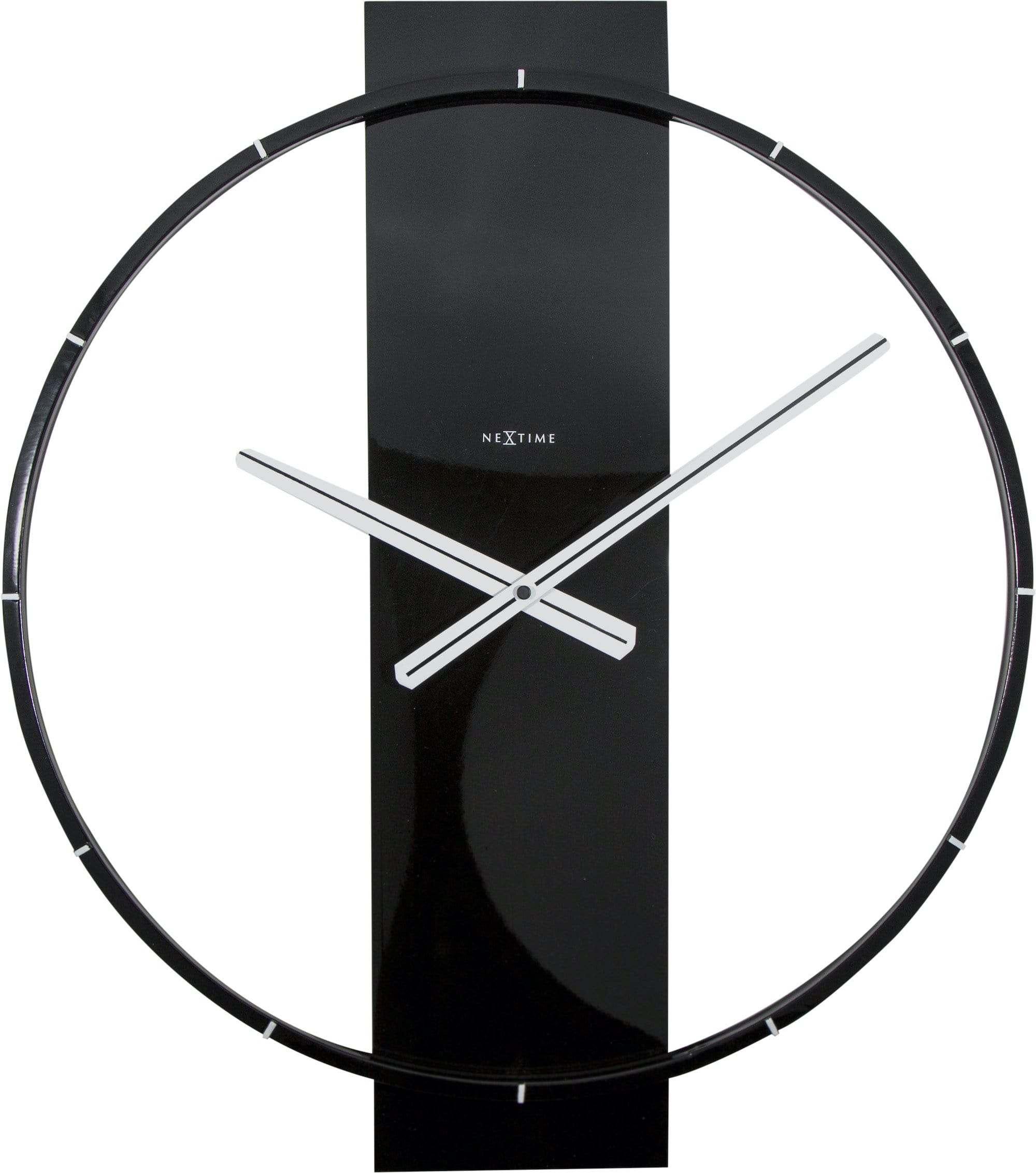 nextime-carl-wanduhr-50-8-x-58-2-cm-holz-stahl-schwarz image 1