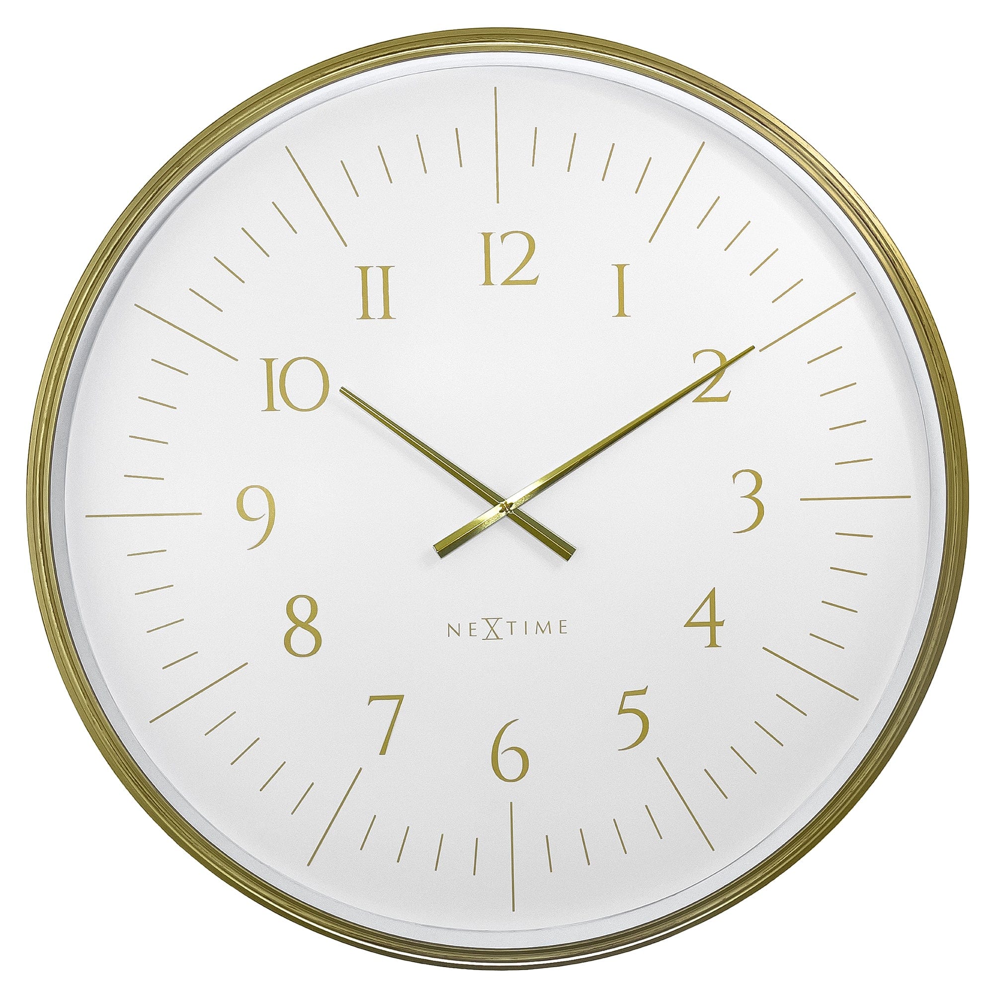 nextime-galaxy-large-wanduhr-77-cm-schwarz-wei-kunststoff-geb-rstetes-goldgeh-us image 1