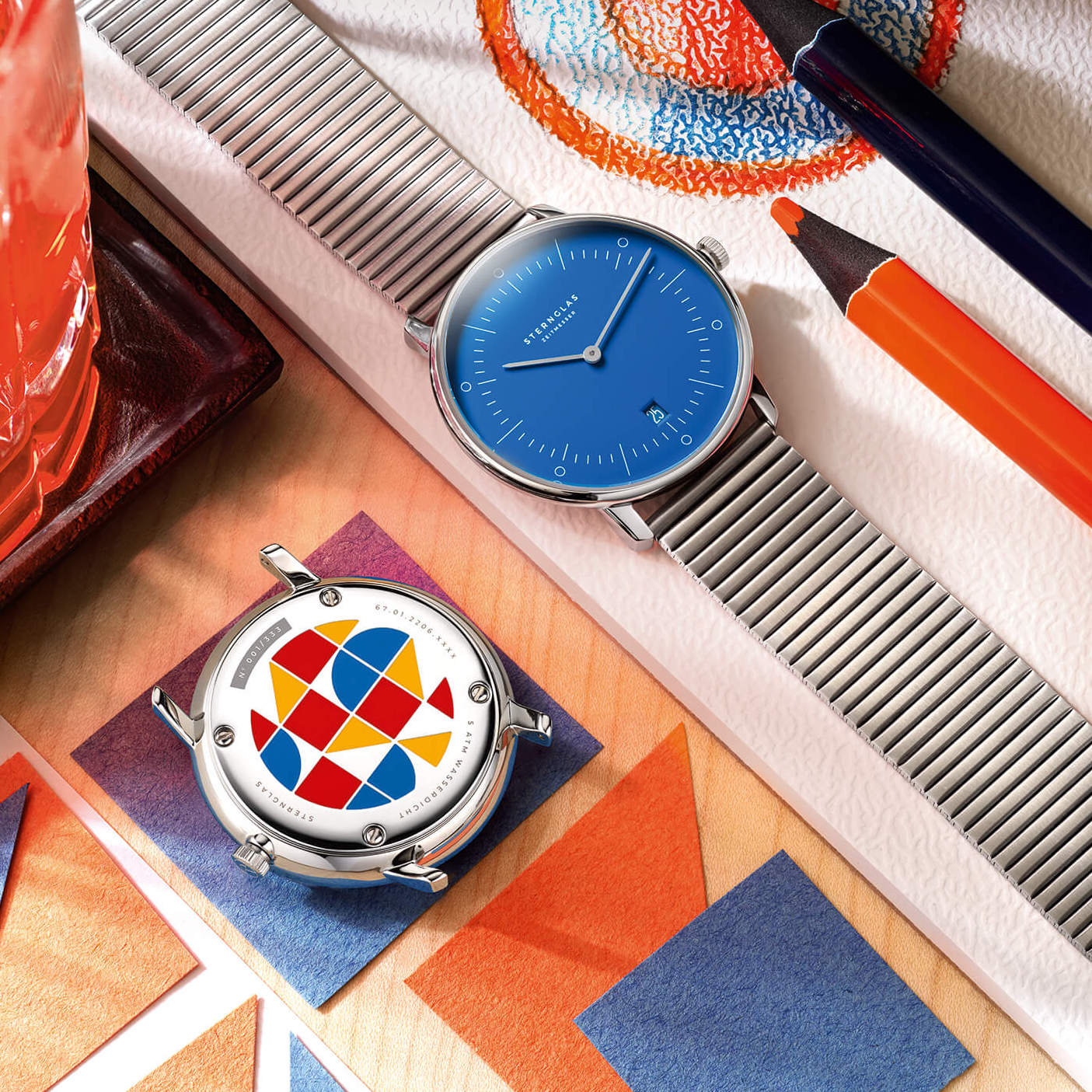 sternglas-naos-edition-bauhaus-ii-armbanduhr-38-mm-blau-edelstahl-poliert image 4
