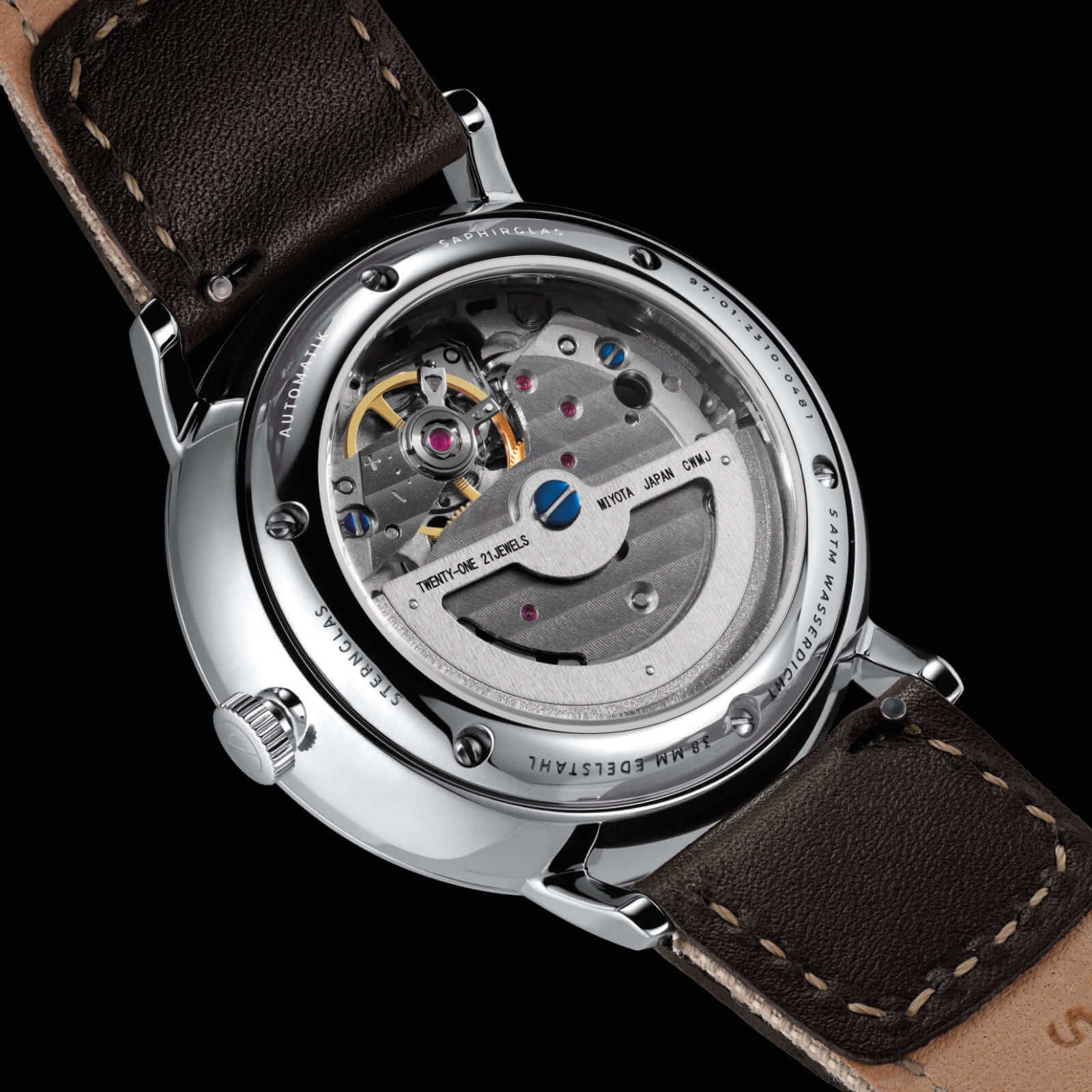 sternglas-lumatik-automatik-unisex-armbanduhr-38-mm-beige-leder image 7
