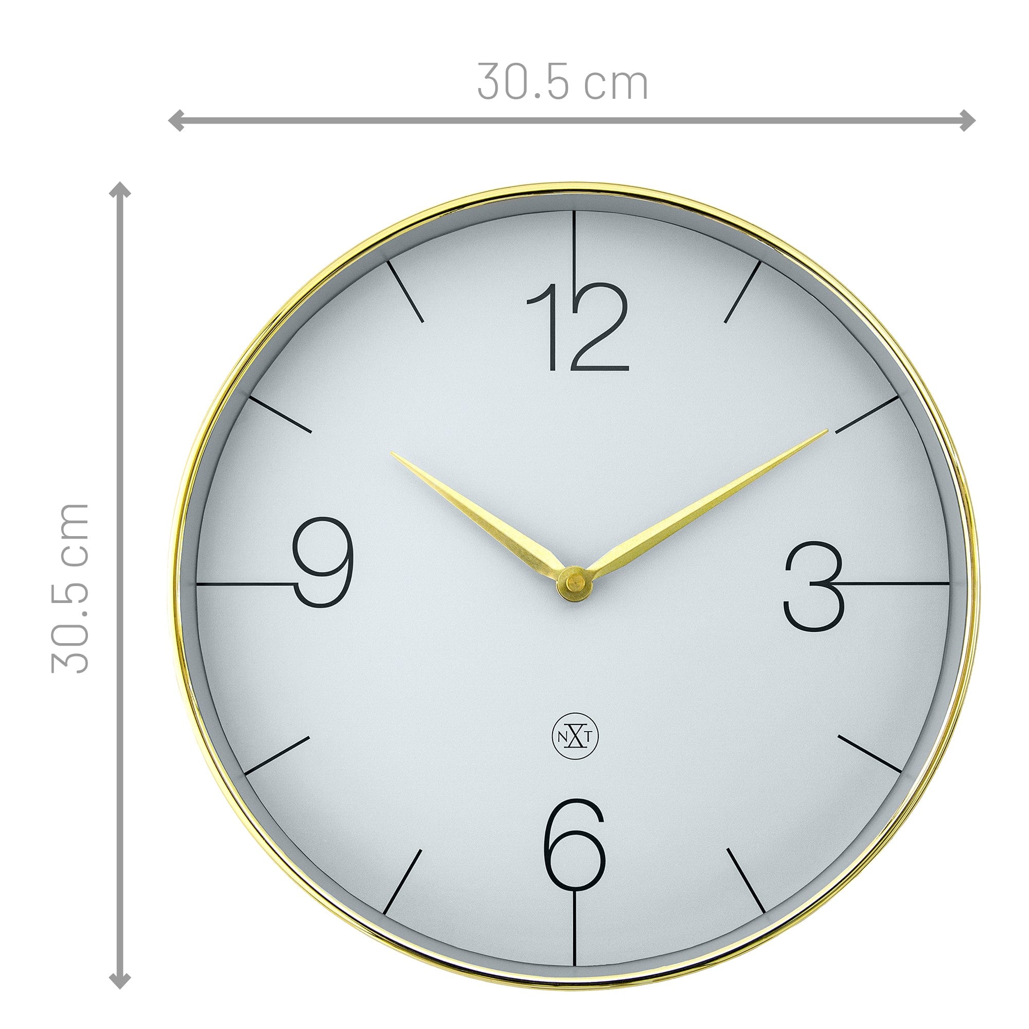 nextime-finesse-wanduhr-analog-30-5-cm-kunststoff-gold-chrom-grau image 8