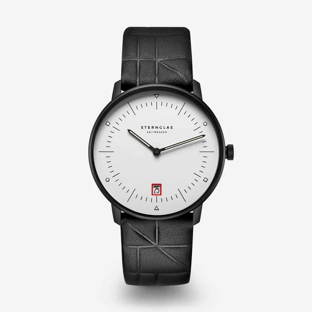 sternglas-naos-edition-bauhaus-iii-herrenuhr-38-mm-leder image 1