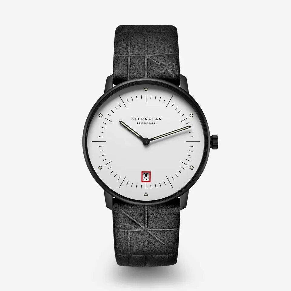sternglas-naos-edition-bauhaus-iii-herrenuhr-38-mm-leder image 1