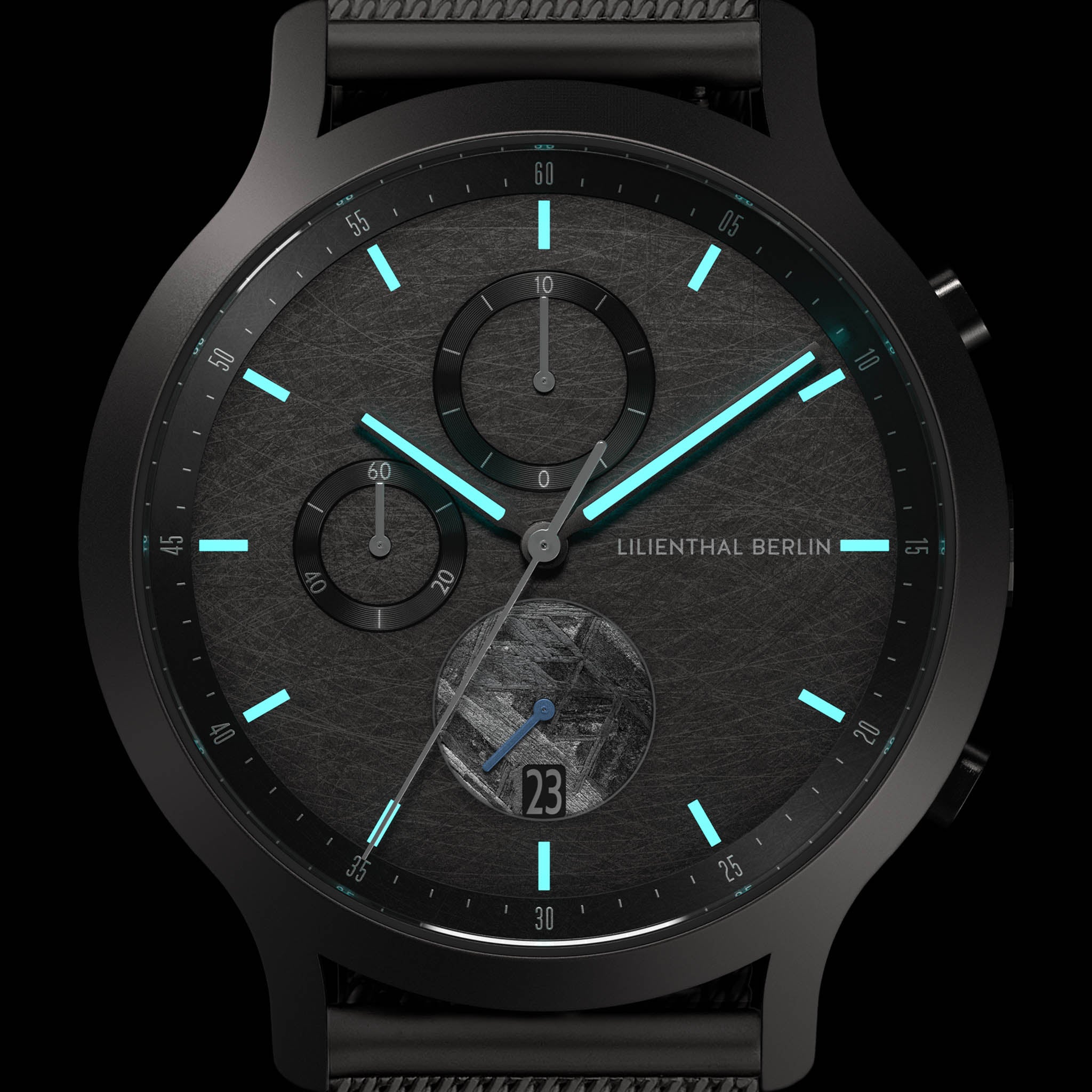 lilienthal-berlin-chronograph-meteorite-cosmic-gray-armbanduhr image 7