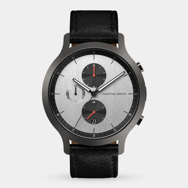 lilienthal-berlin-chronograph-armbanduhr-circuit-schwarz-rot image 1