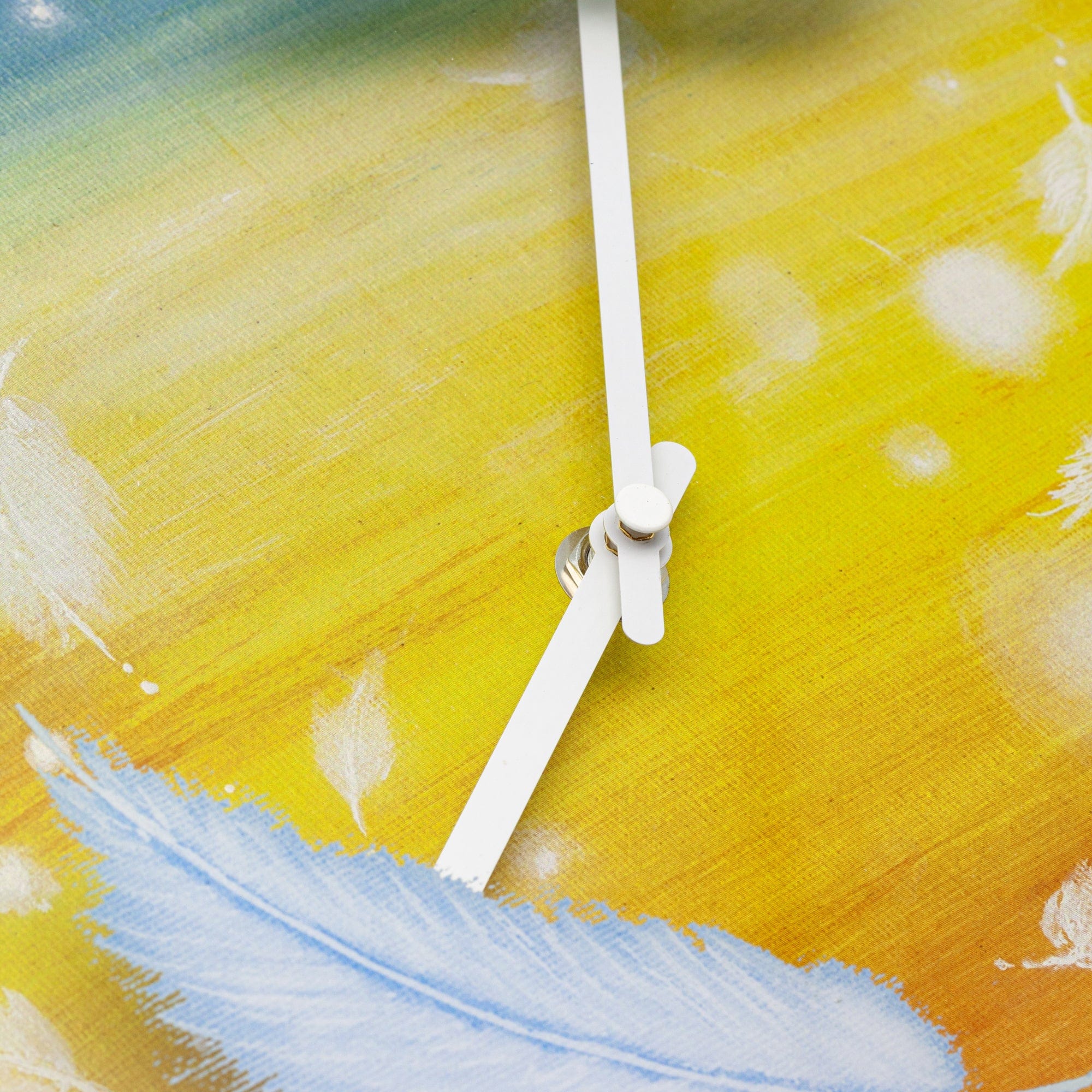 nextime-feathers-wanduhr-30-cm-multicolor-lautlos-kunststoff-mit-feder-design image 3
