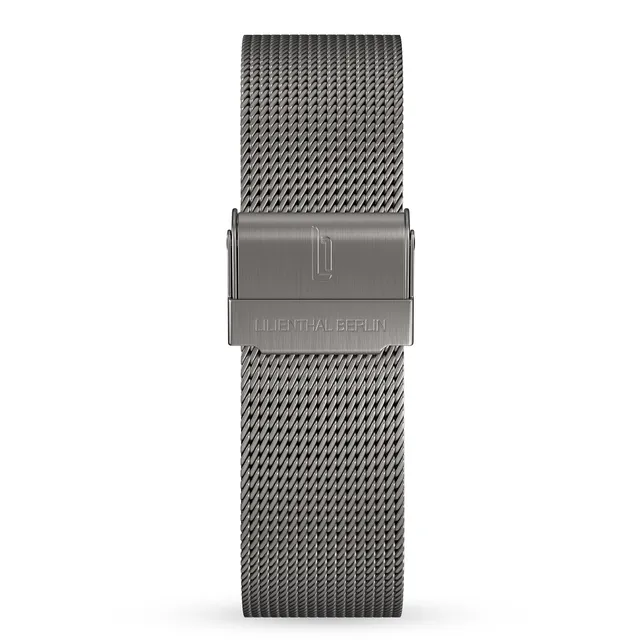 lilienthal-berlin-mesh-strap-anthracite-brushed-wechselarmband image 1