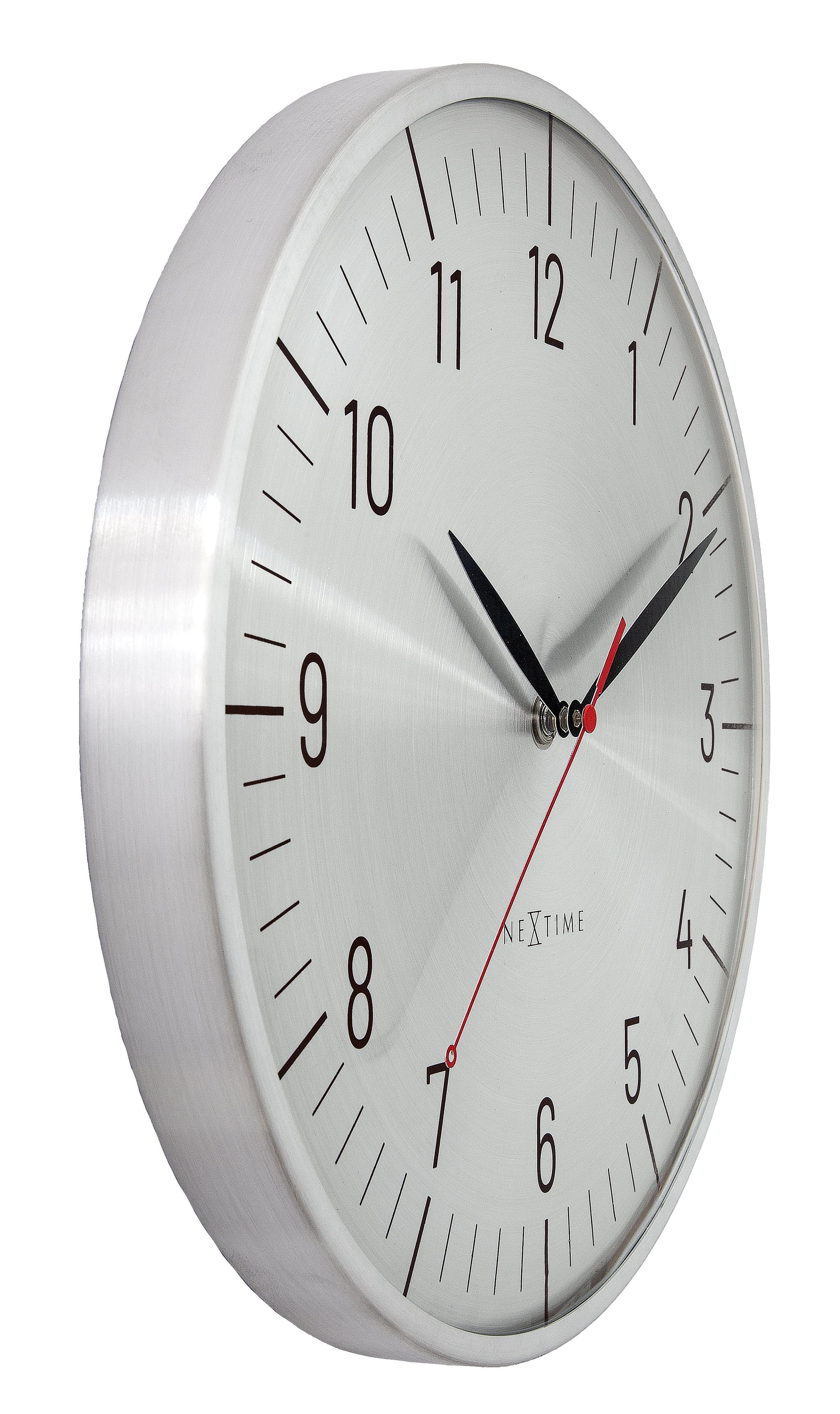 nextime-frankfurt-wanduhr-30-5-cm-aluminium-mit-dome-glas-leise image 2