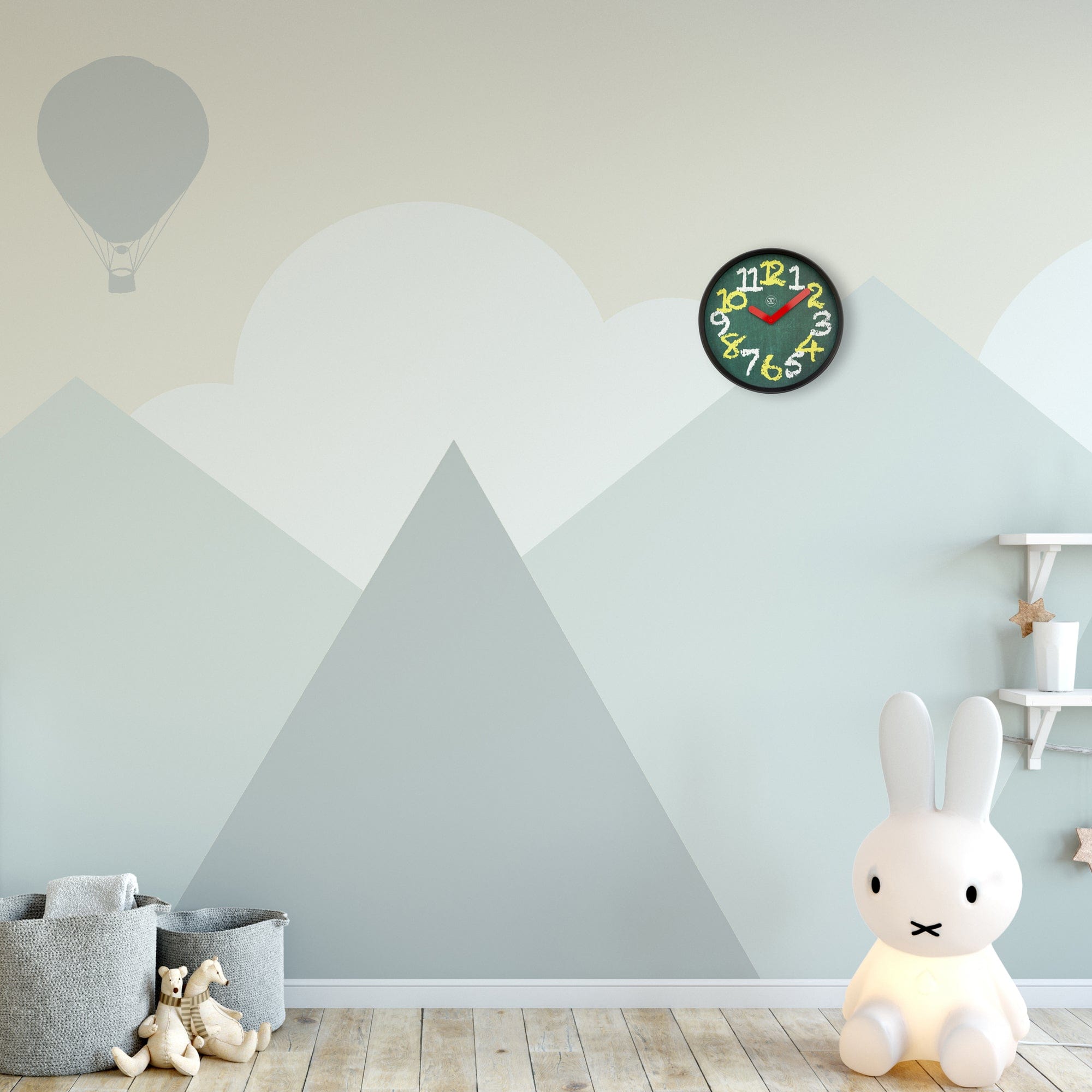 nextime-chalkboard-wanduhr-30-cm-silent-kunststoff-gr-n-tafel-look image 8