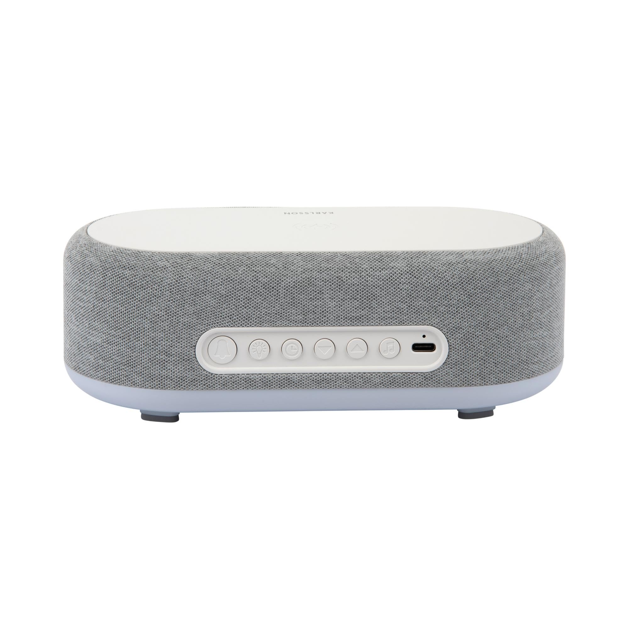 karlsson-vogue-wecker-mit-bluetooth-lautsprecher-und-wireless-charging-mausgrau- image 5